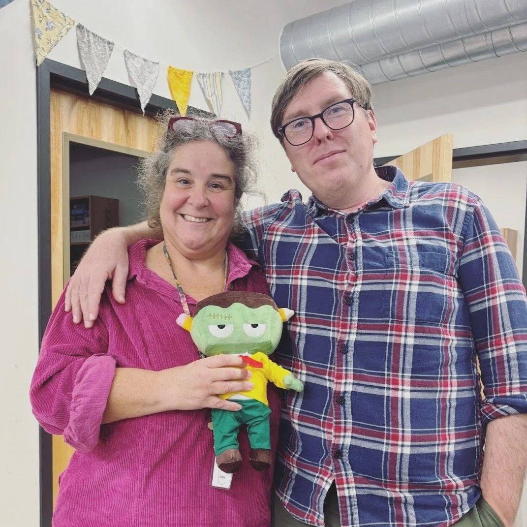 That time we had a visitor&hellip; from Australia!! We were thrilled to welcome Andrew Duval, co-creator of Frankenstories, to our Uppers classroom this month! Our students have been devoted Frankenstories fans for over a year, so having Andrew himse