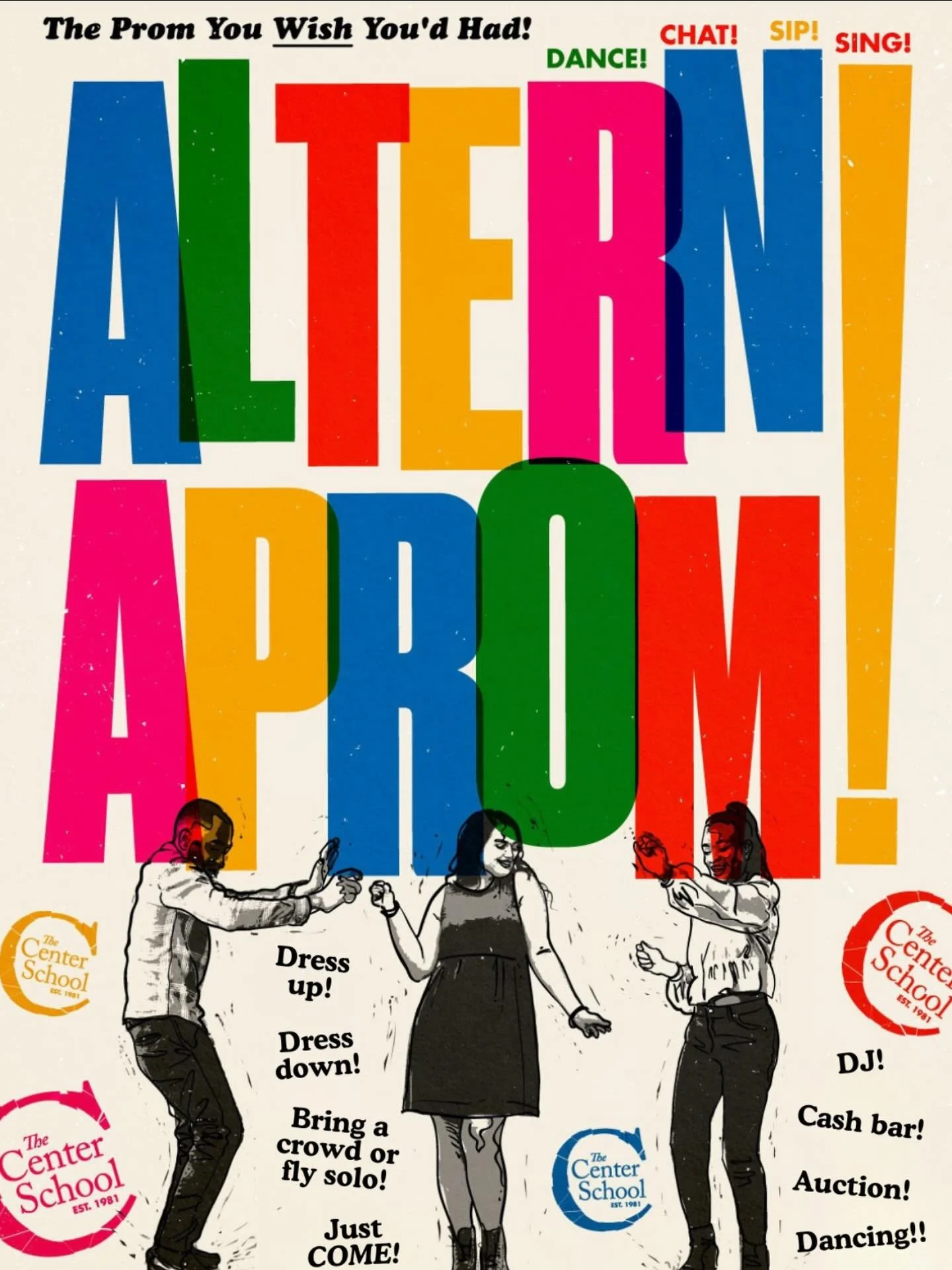 Join us April 4th for the prom you wish you'd had! A Y2K dance party and auction to support the Center School. We'll have DJ Just Joan, our incredible bartenders Sarah Nolan and Sandy Browne, delicious snacks from @dreamhouserestaurant , a photo both