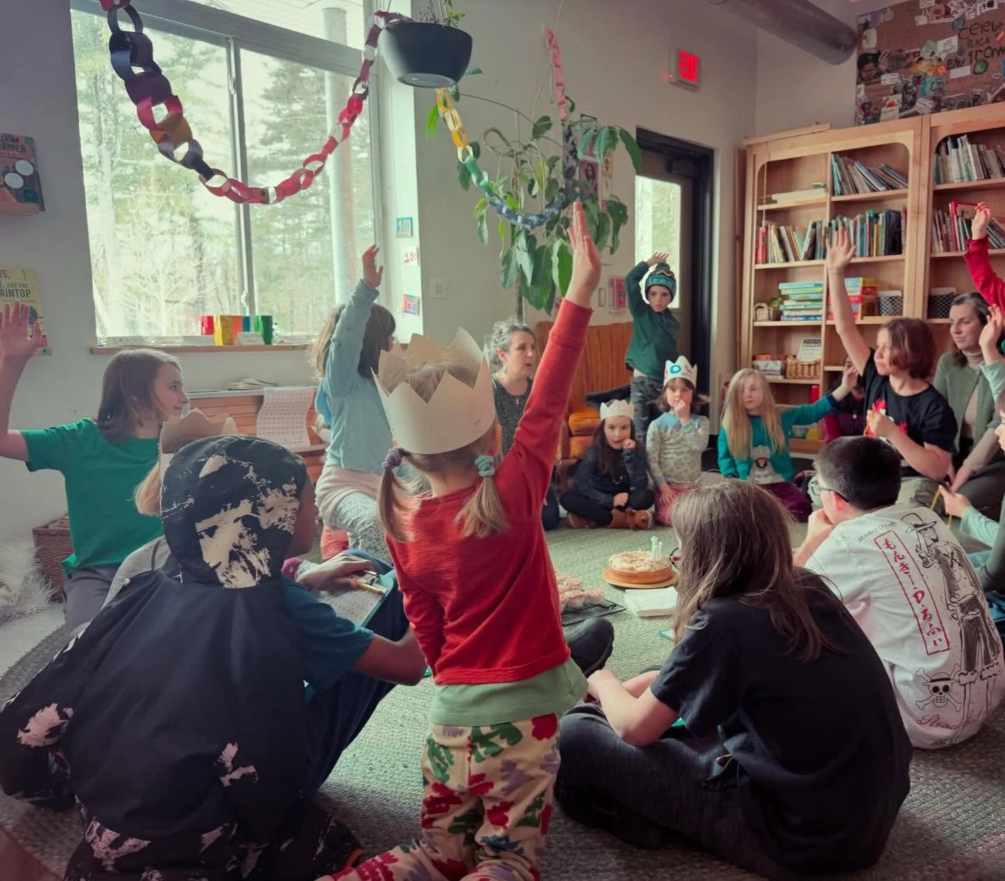 How many ways can you represent 100? Our K/1 class and their 6th/7th grade buddies explored that question while celebrating the 100th day of school together. The day included a number hunt, a Museum of 100 Things, cheerio necklaces strung in 5s and 1