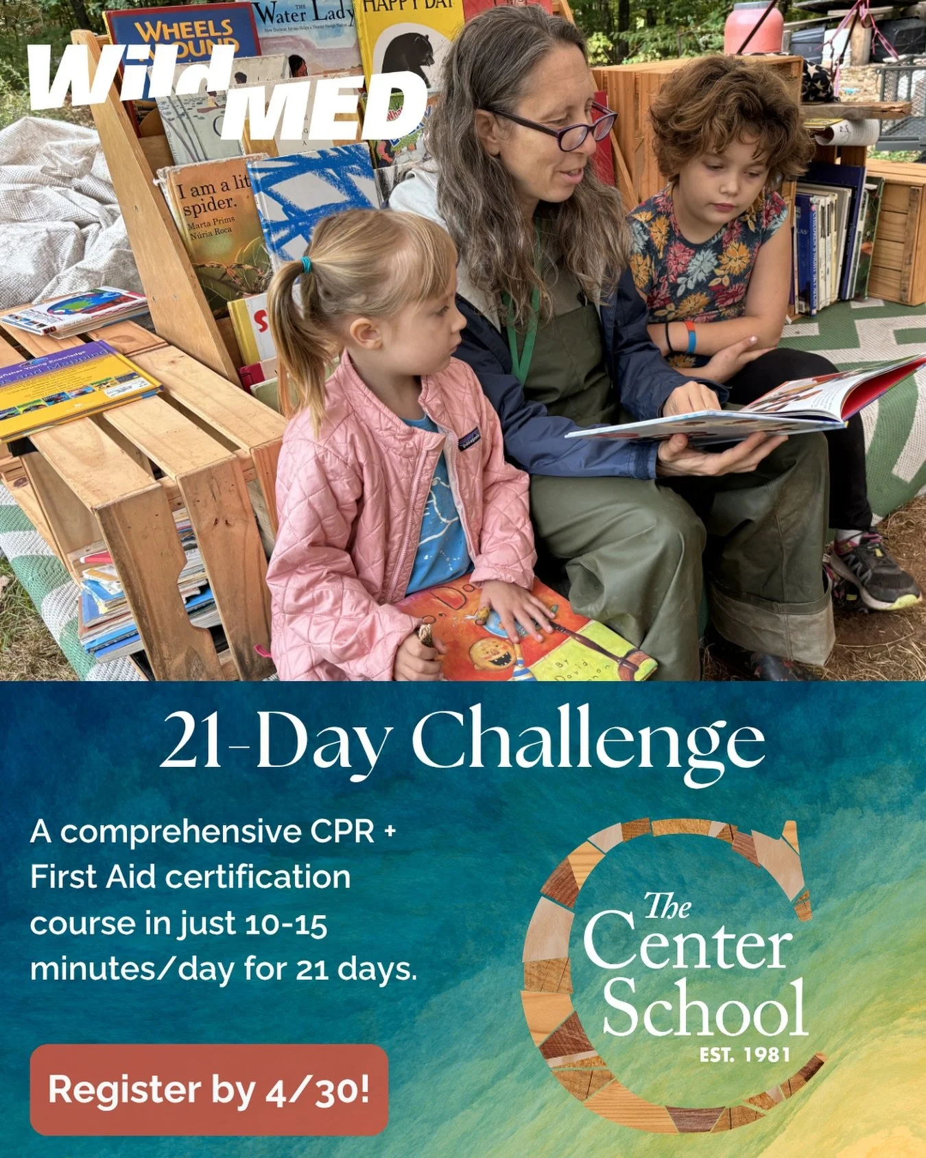 Just a few more days to benefit the Center School! Join our 21 Day challenge and get your CPR + First Aid certification on your schedule!