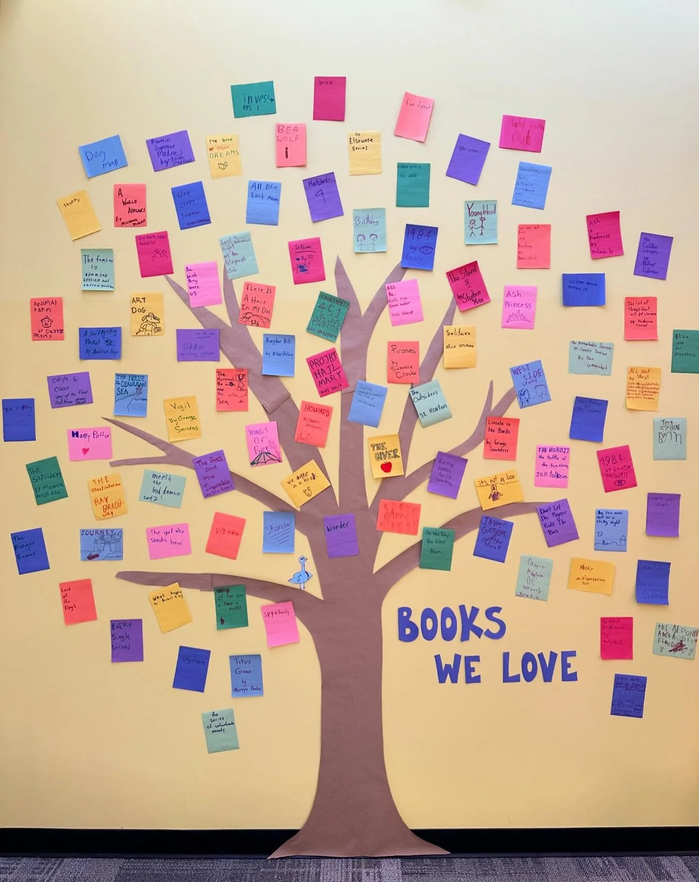 So many books to love! 📚 Students, staff, and families have been sharing their favorite reads, and it's such a joy to overhear "I love that book!" as students pass by -- wondering who else shares their favorites. Tell us, what's a book you