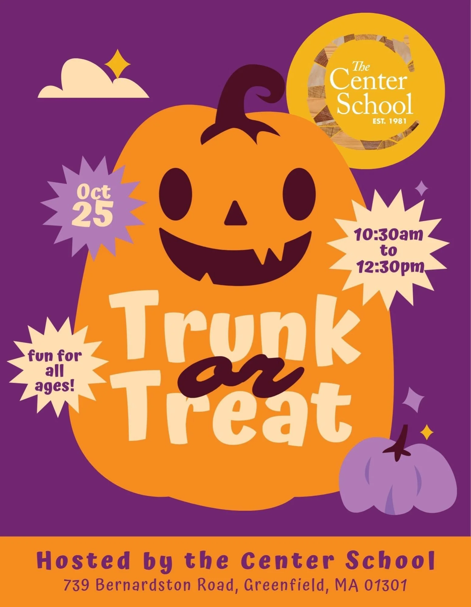 Join us Sunday, Oct 25th for this joyful community event and easy, family friendly trick-or-treat experience! If you or your business would like to host a trunk, we'd love to have you -- we'll be handing out awards for cutest, silliest, and spookiest
