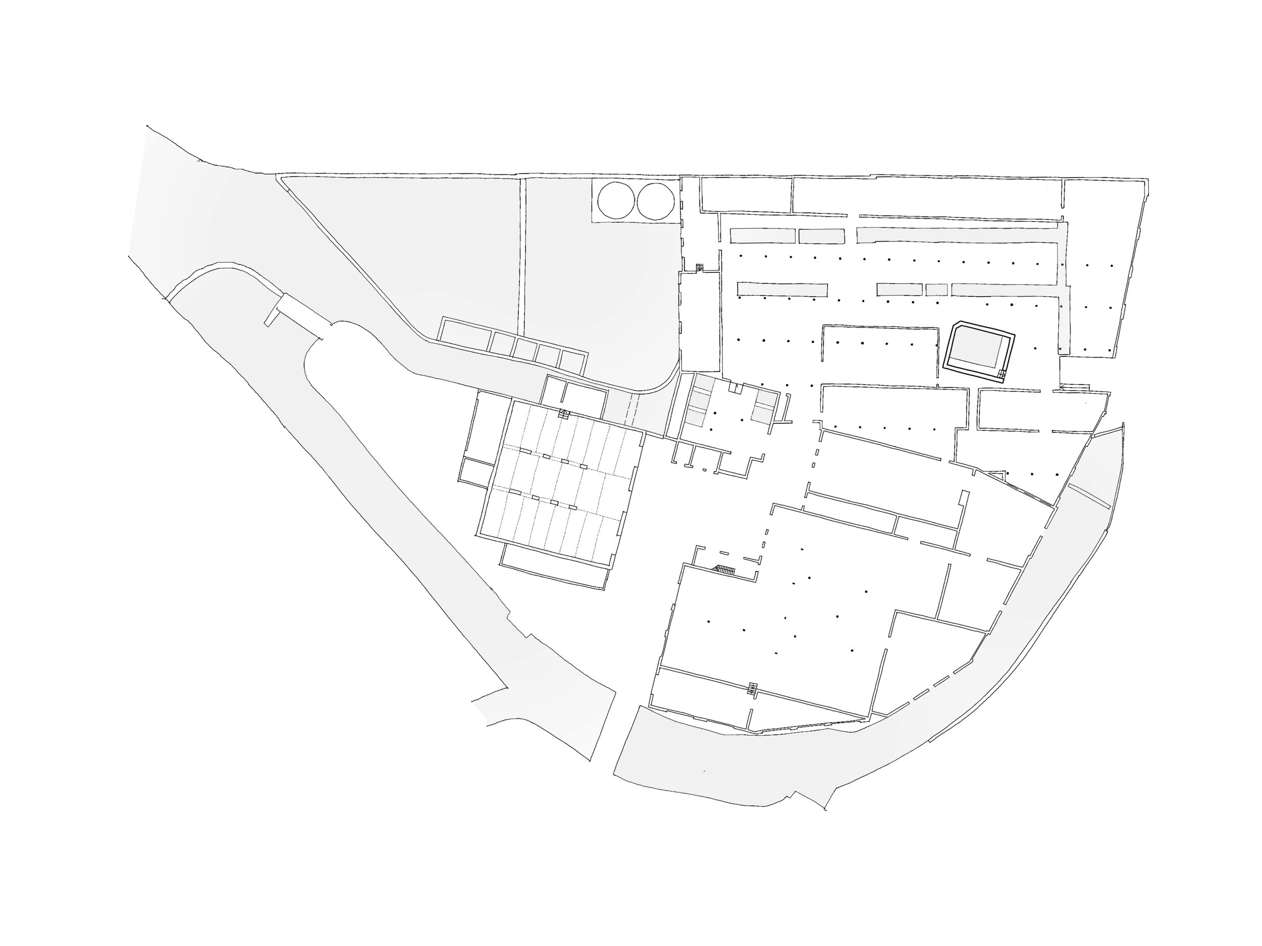 A plan of the building provides a guide through the book, into each area.