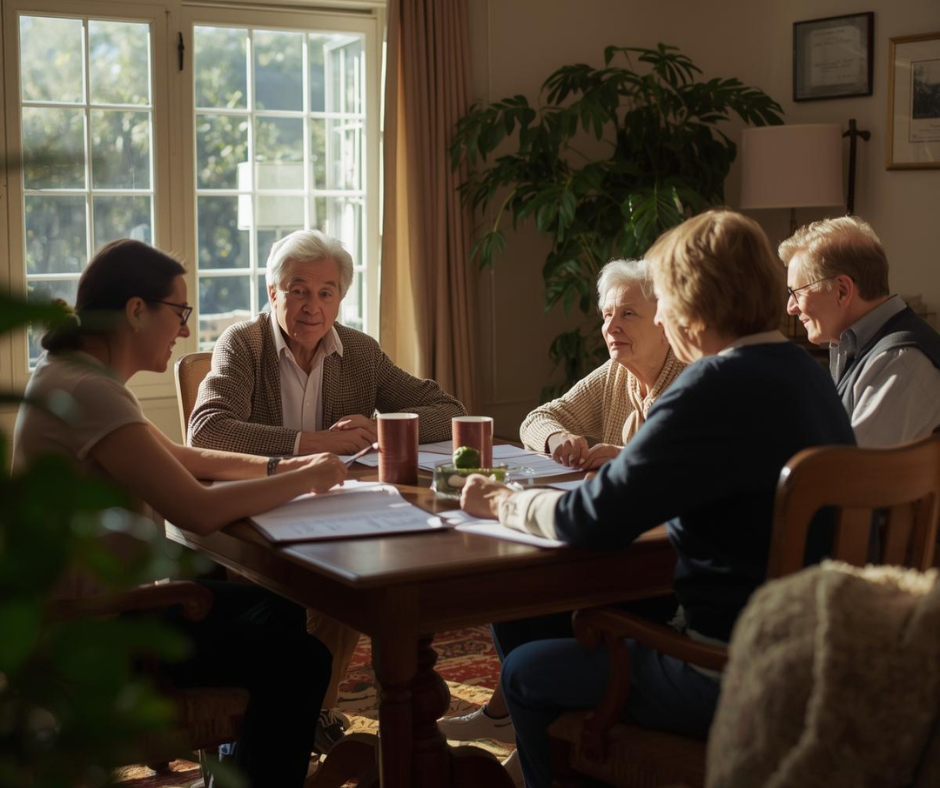 Family discussing advanced care planning