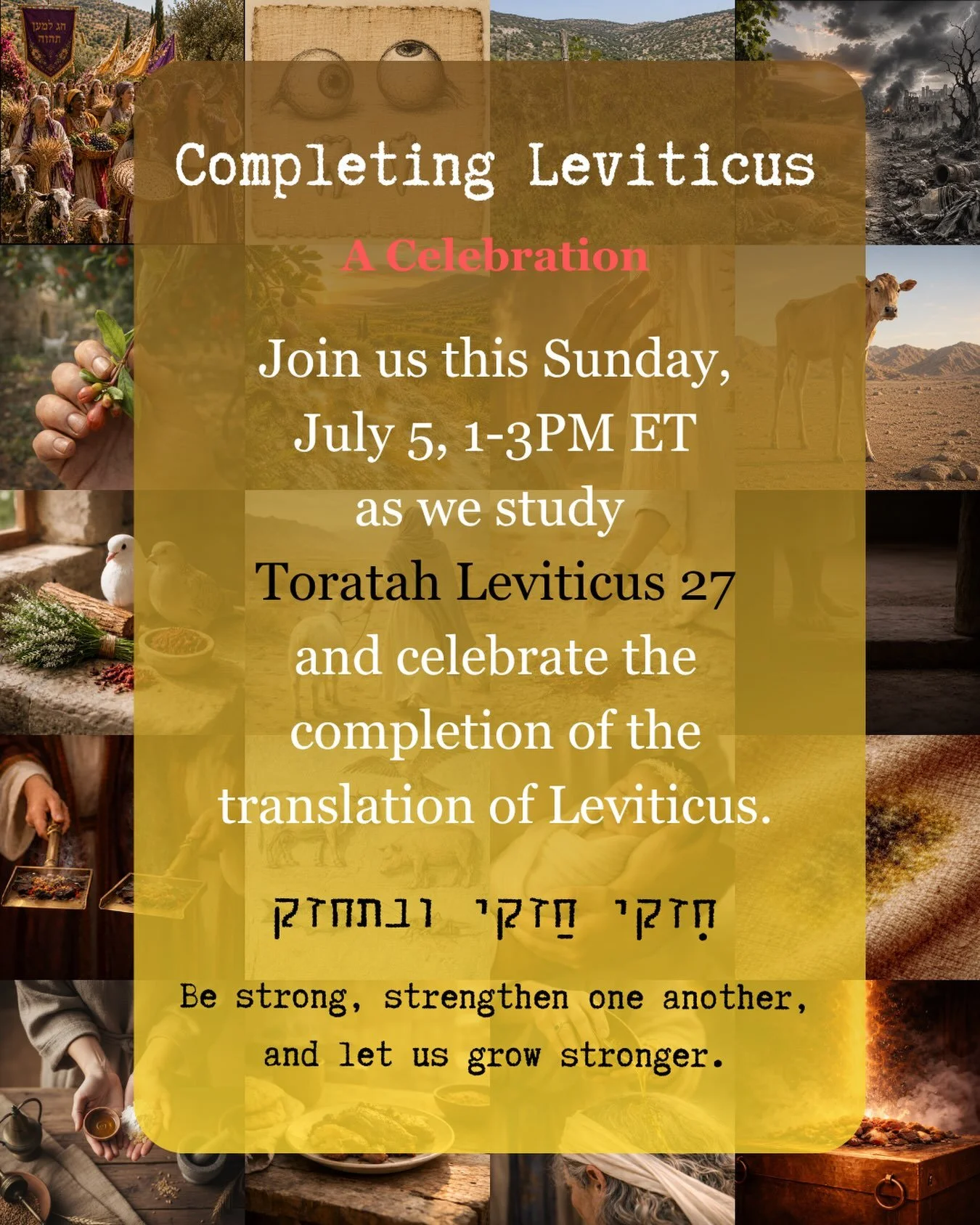 Dear friends, we arrived at a fantastic milestone!

A decade ago, I started regendering the Bible. It began with an impulse, a desire to feel closer to our sacred texts. To experience them from within their creative pulse.

This Sunday, we&rsquo;re c