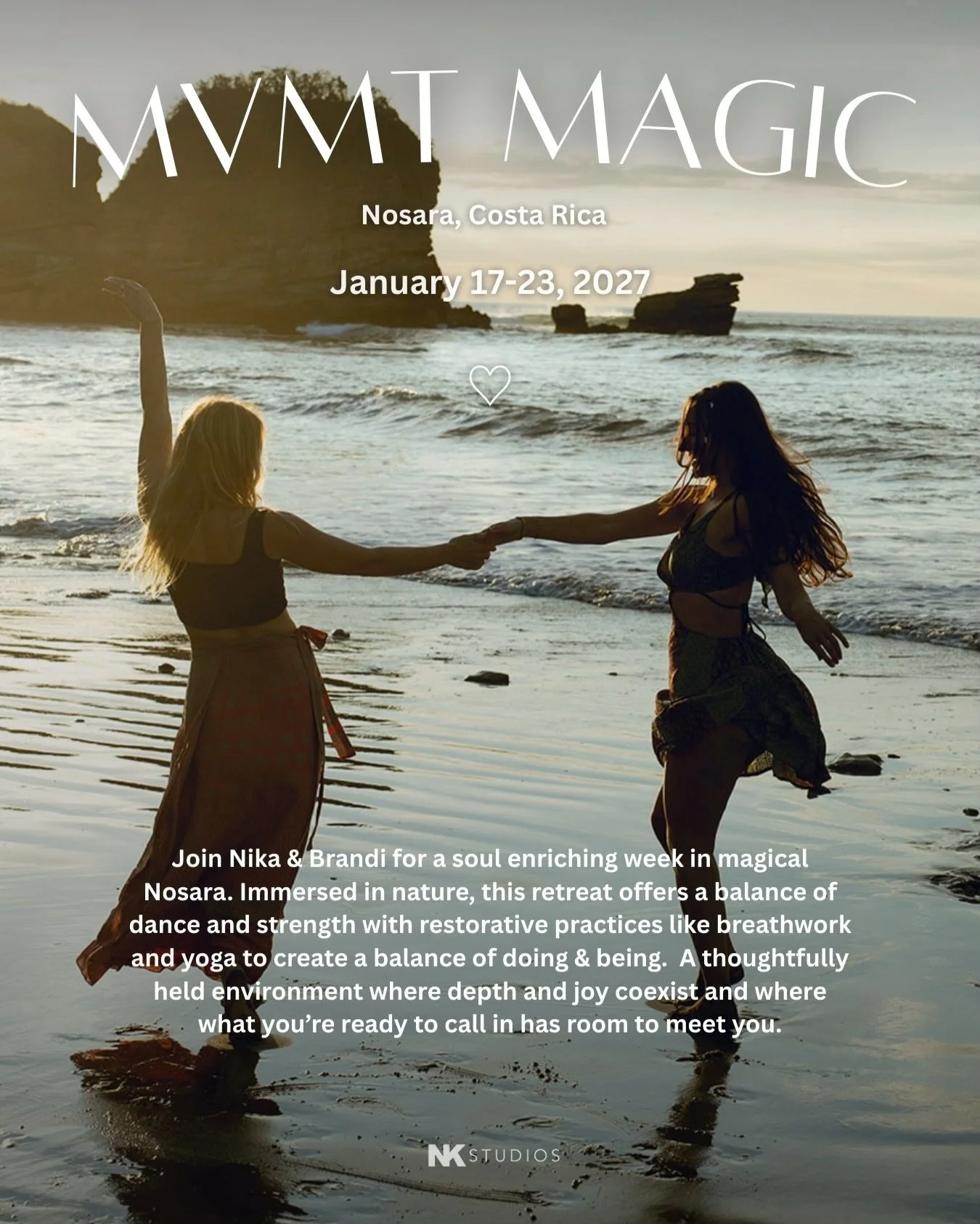 Join us for a week of magic. Receive first access to registration &amp; early bird pricing for our next retreat at the link in our bio or on nkstudiosbingen.com. 

#nkstudios #womensretreat #danceretreat #costarica #nosaracostarica