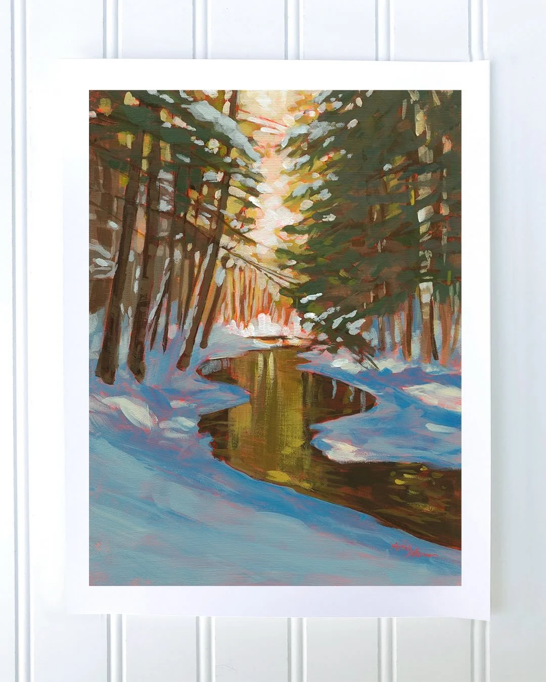 The painting that is on the cover of the @ltconservancy annual report is now available as a print! With every purchase of this print, &ldquo;Winter&rsquo;s Quiet Current&rdquo;, a portion will be donated to Little Traverse Conservancy to keep beauty 