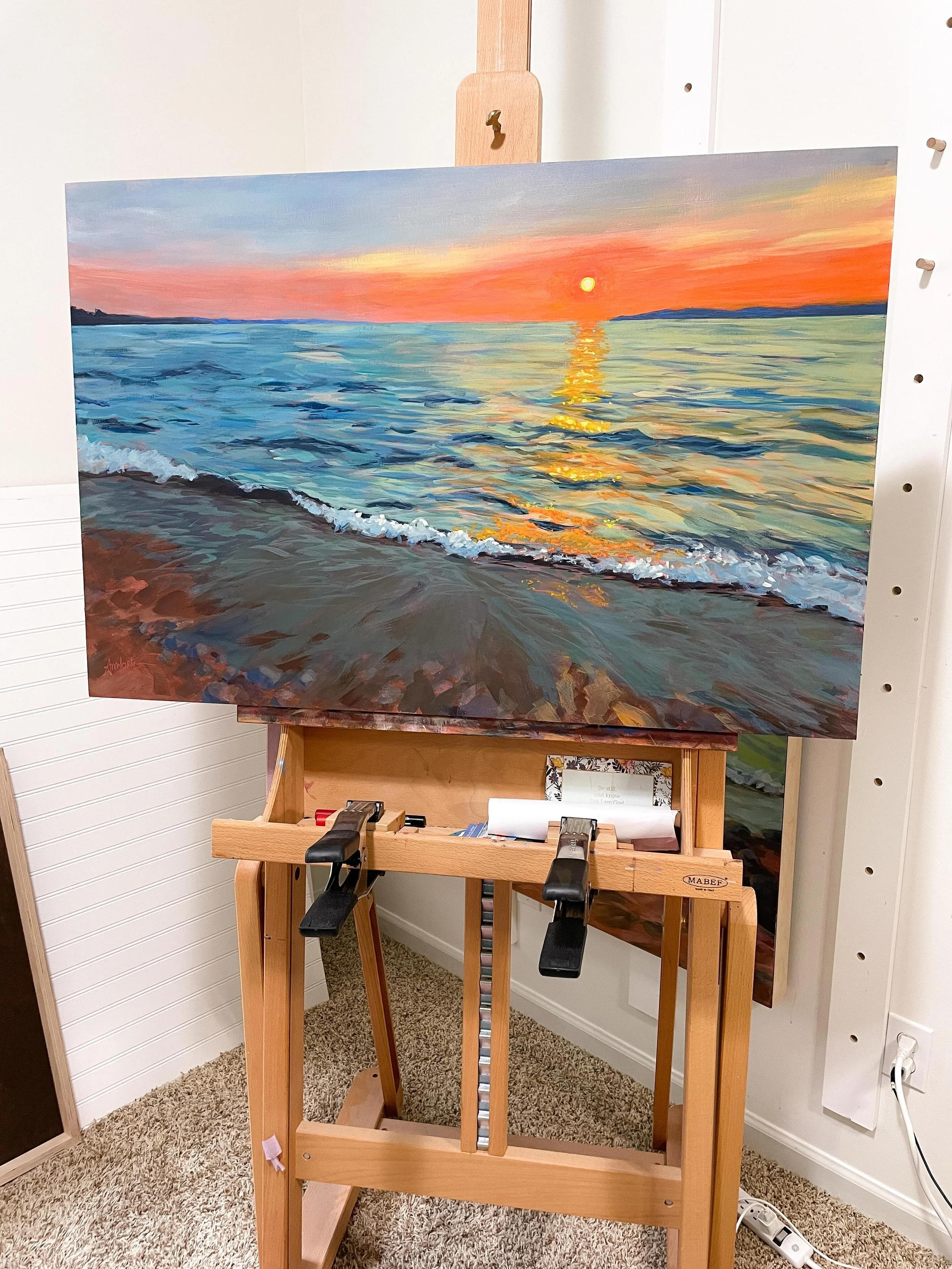 The Fresh Coast fresh off the easel. I&rsquo;m bringing this one to @ada.arts.council Ada Arts Festival THIS SATURDAY&hellip;my summer kick off for arts fairs! Looking forward to seeing you!!