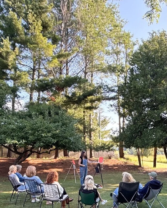 Thank you to everyone who came out for my plein air demo last Thursday morning. And thank you to Neil and Liz Ahrens @ahrensgallerystudio and @crookedtreepetoskey for hosting me! It was a beautiful morning to learn and create on the Ahrens&rsquo; lov
