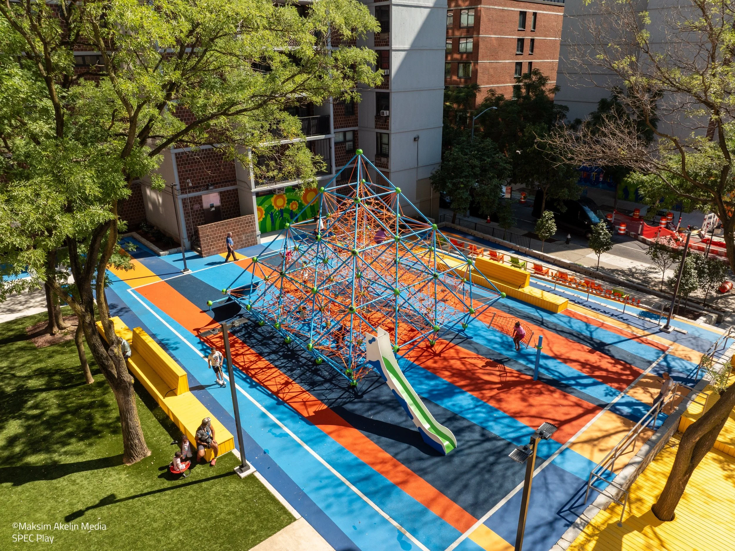 Harbor View Terrace Houses Working alongside Grain Collective, SPEC supplied the Berliner playground equipment at Harbor View Terrace Houses in Hell&rsquo;s Kitchen in New York City. In typical Grain Collective fashion, the goal was something fun, br