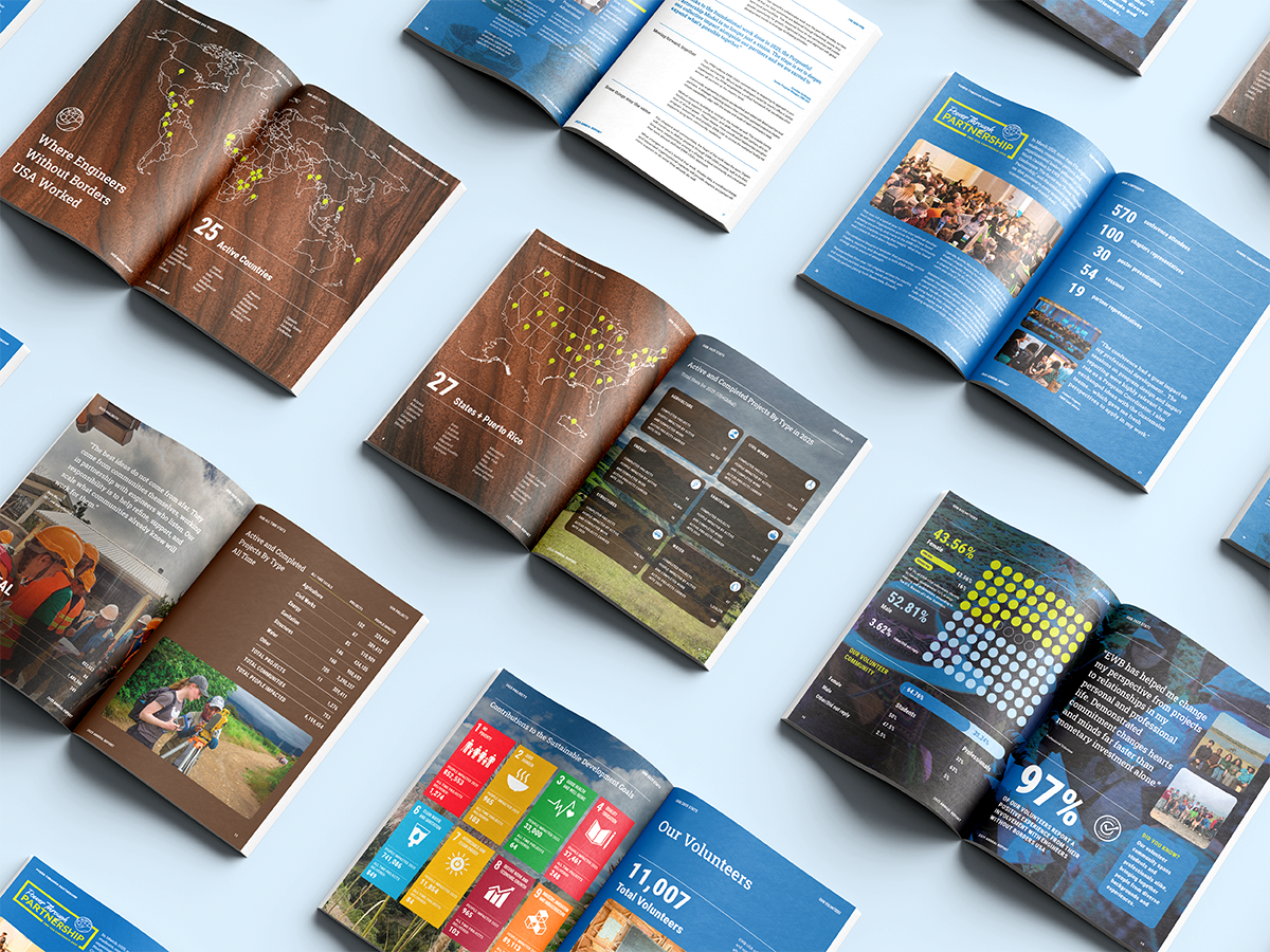 Mockup for EWB Annual Report