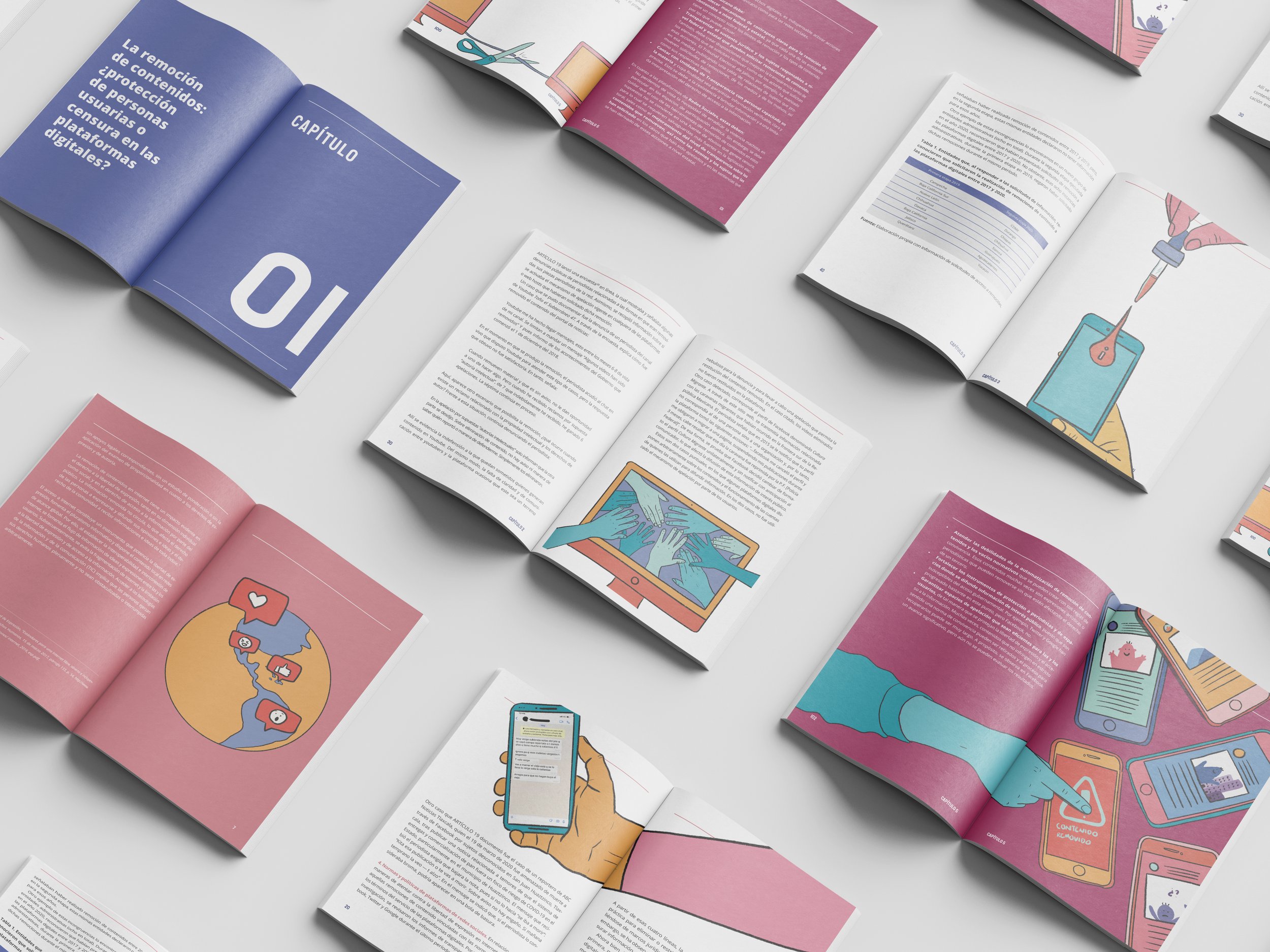 Editorial design mockup