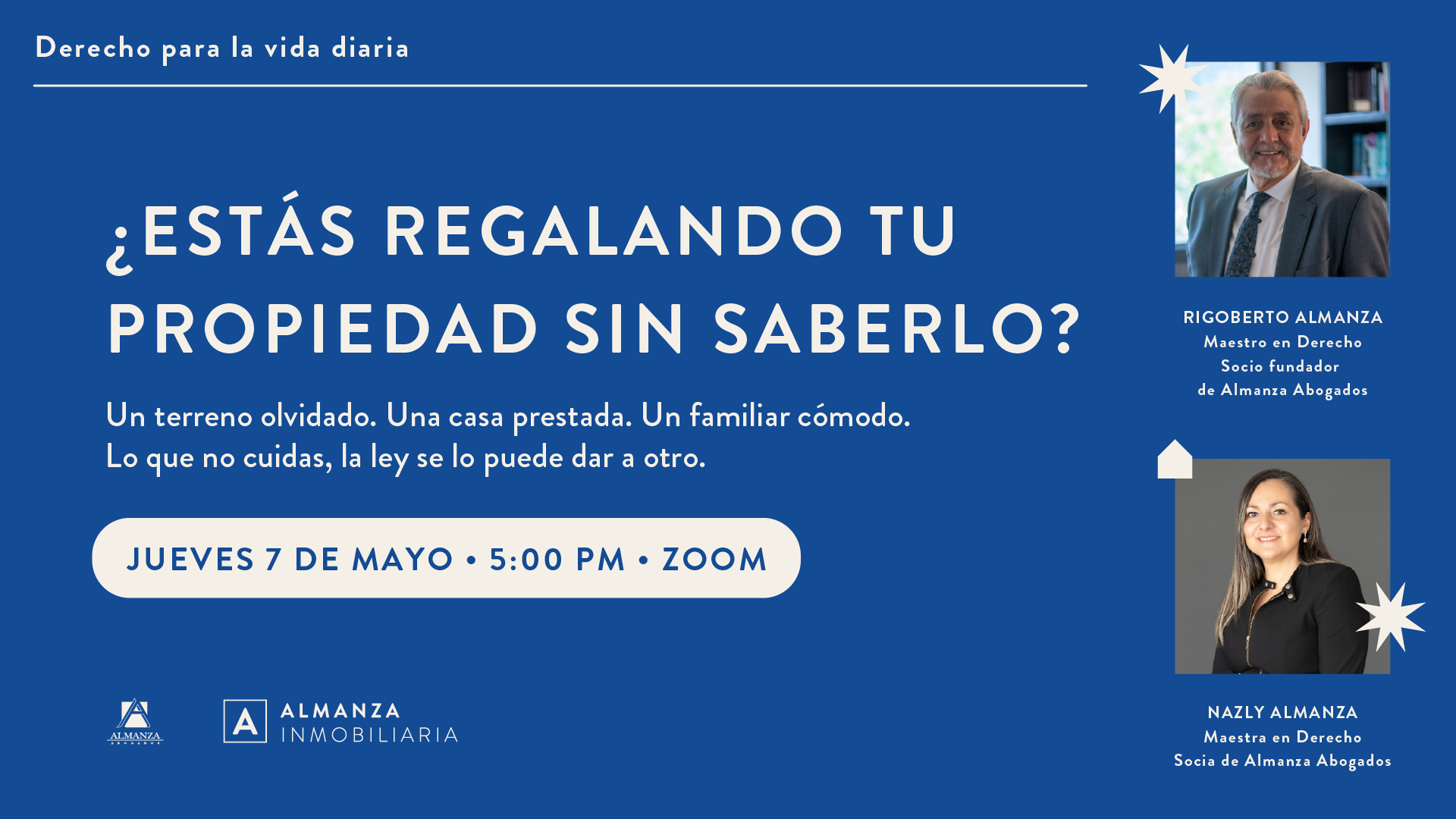 Banner for webinar for Almanza Abogados