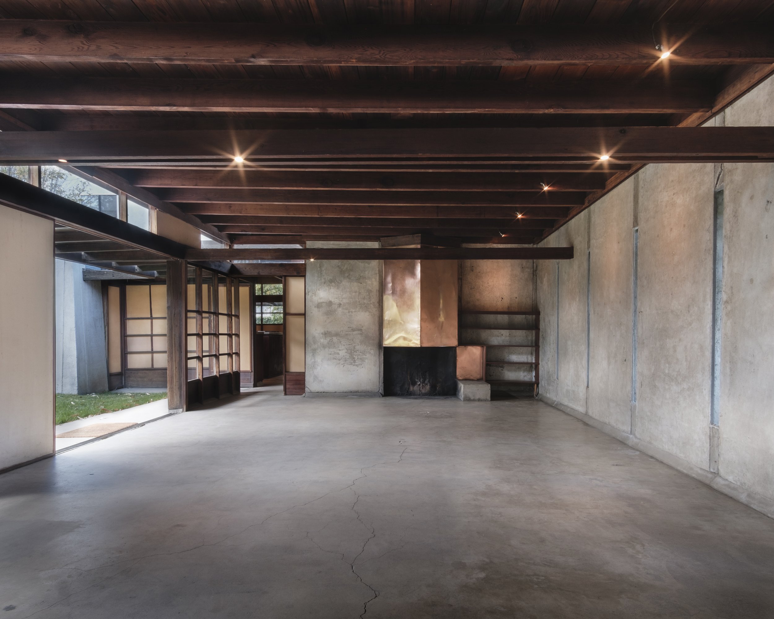 The Schindler House Polished Concrete Floors - Liviang Room Concrete Floor - Rudolph Schindler