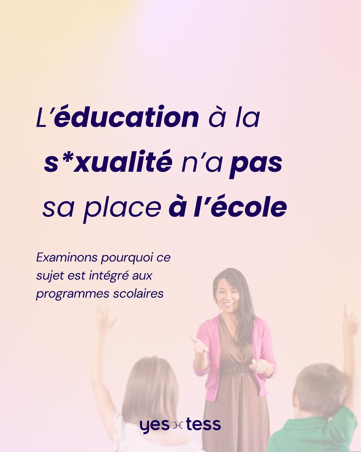 Les sciences, le fran&ccedil;ais, les maths, l&rsquo;histoire et la philo ont leur place dans le programme scolaire, pourquoi faire une exception pour les sujets en lien avec la sant&eacute; sexuelle - cela fait partie des apprentissages de base.
Dia