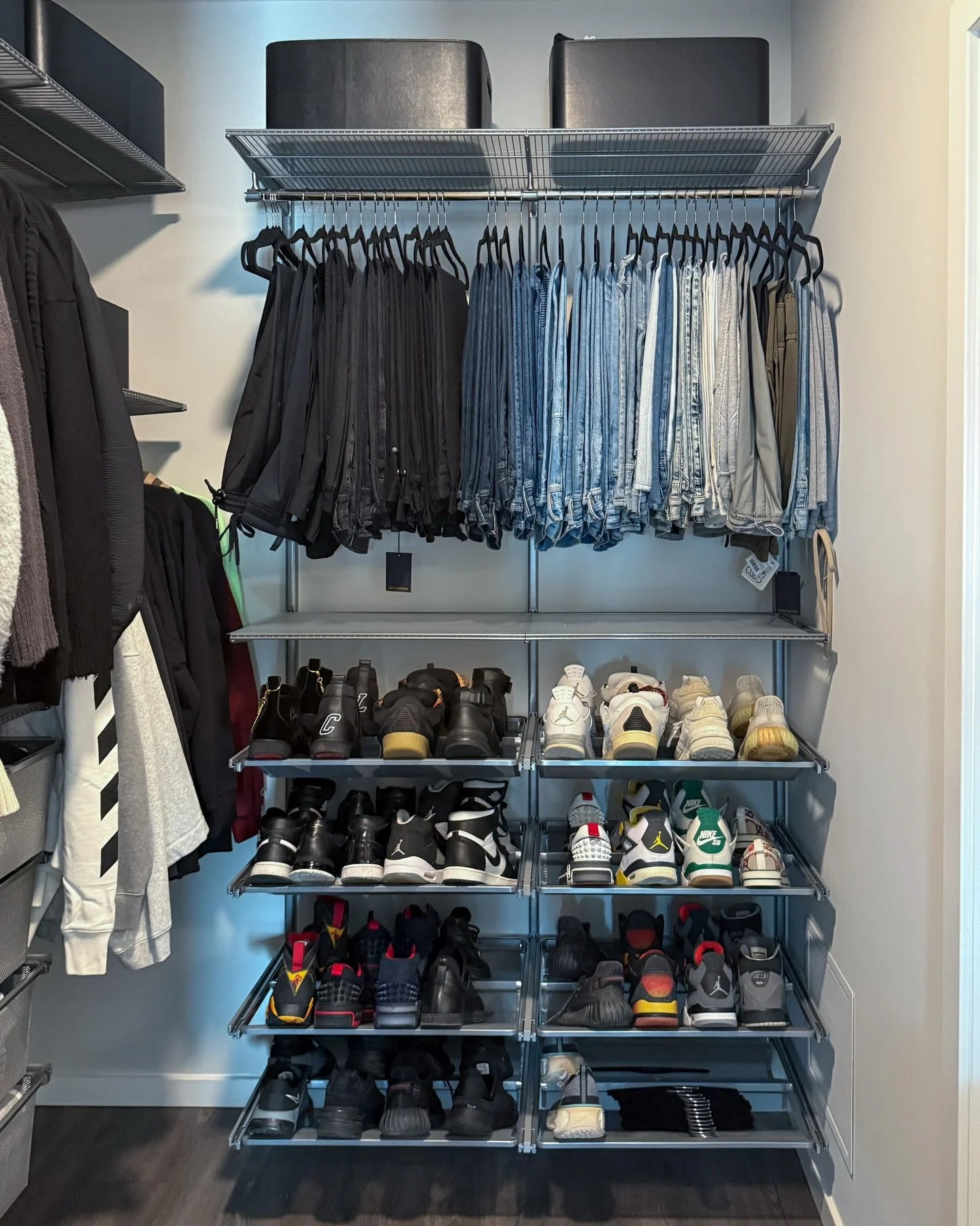 From move-out to move-in ✔️📦

This Elfa closet system from @thecontainerstore moved too &mdash; and came back even better!

Because Elfa is fully modular, the system was able to be:
&bull; carefully uninstalled
&bull; thoughtfully reimagined to maxi
