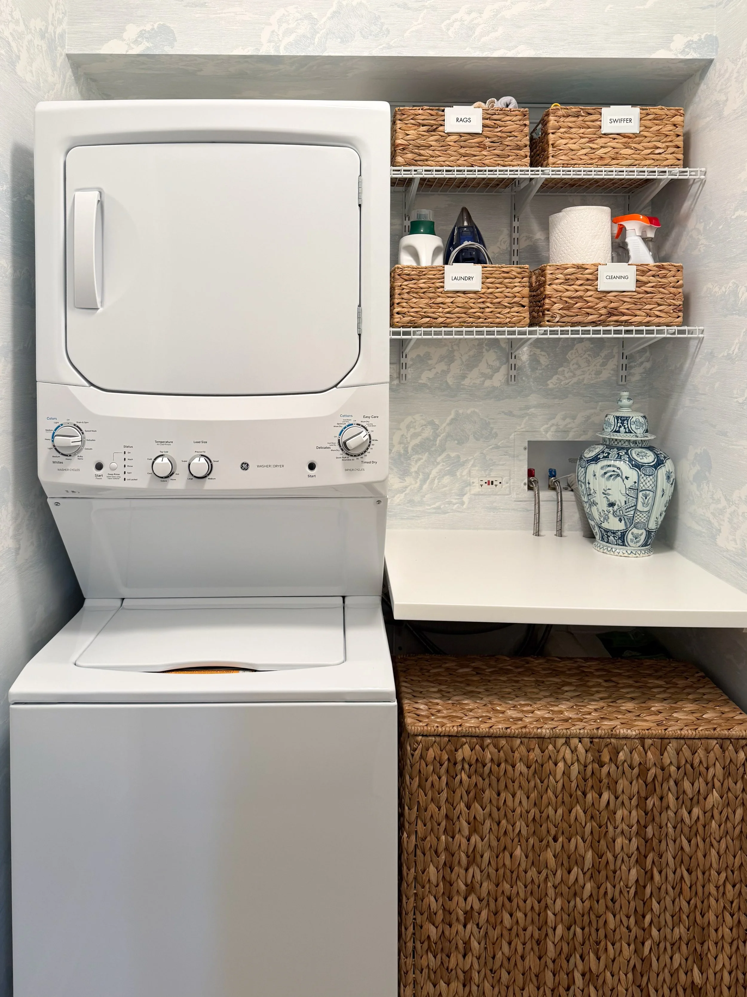 The behind-the-scenes space that keeps the whole house running 🧺✨

Step one: pack up the old house and simplify down to the essentials

Step two: let @colettemmay work her magic with wallpaper and shelving

Step three: bring the space to life with f