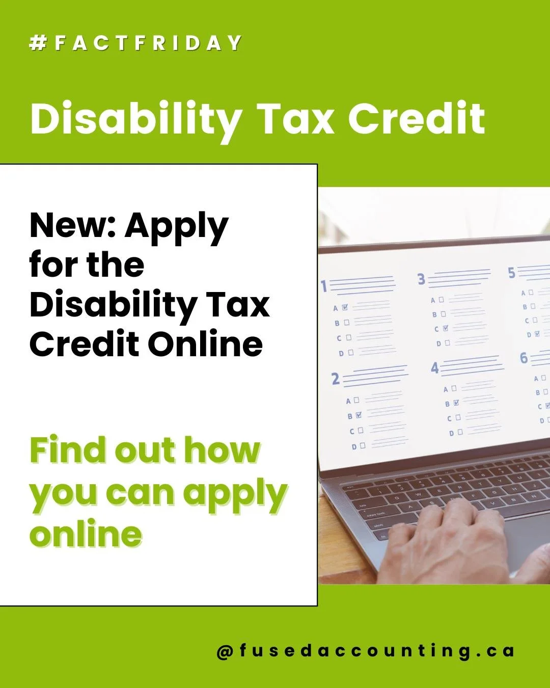New: Apply for the Disability Tax Credit Online

The Canada Revenue Agency now offers a fully online Disability Tax Credit (DTC) application&mdash;making it easier than ever to apply and track your status.

What many people don&rsquo;t realize? You d