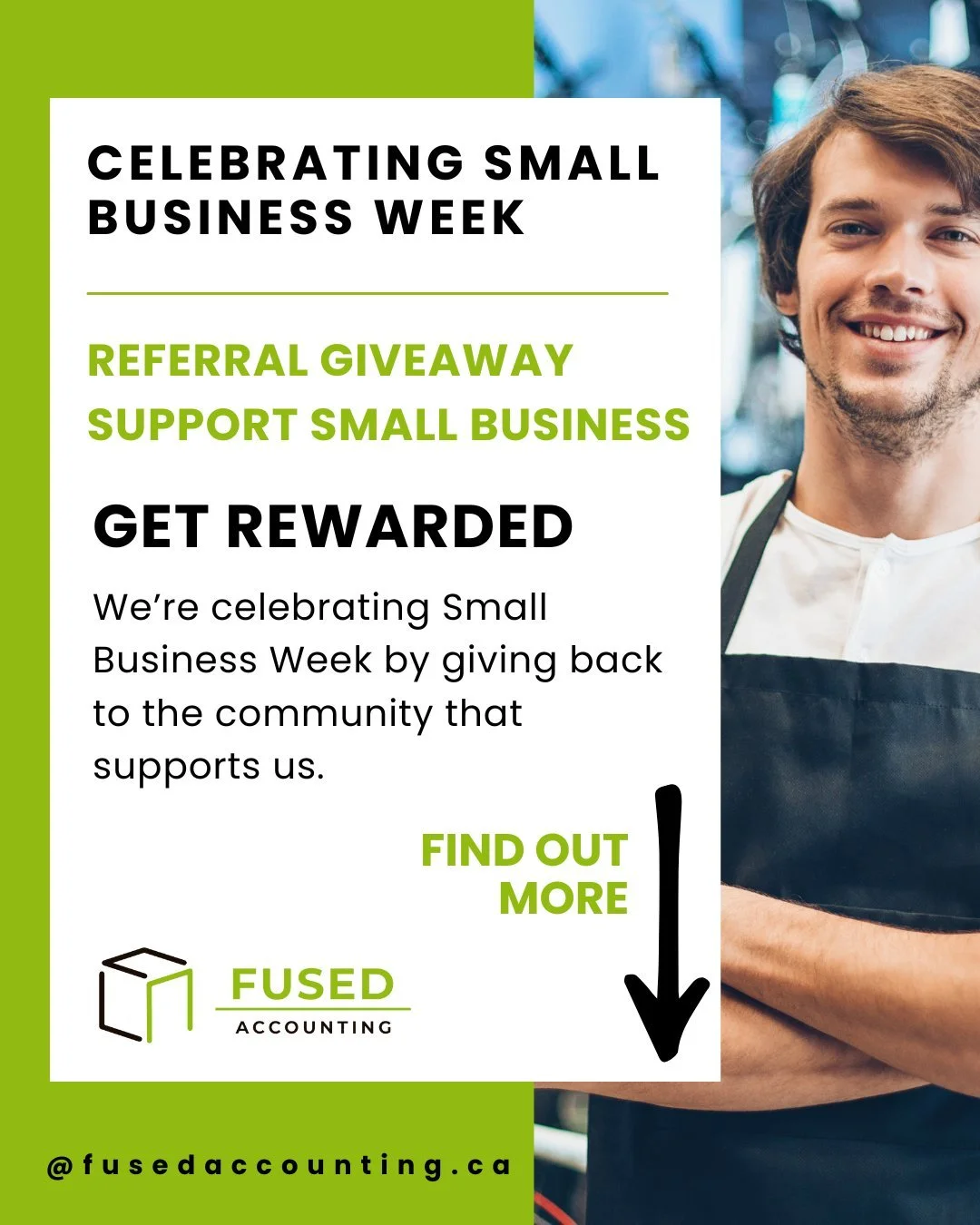 Referral Giveaway &ndash; Support Small Business, Get Rewarded

We&rsquo;re celebrating Small Business Week by giving back to the community that supports us.

From October 19 to 31, we&rsquo;re offering a $50 thank-you for every new bookkeeping refer