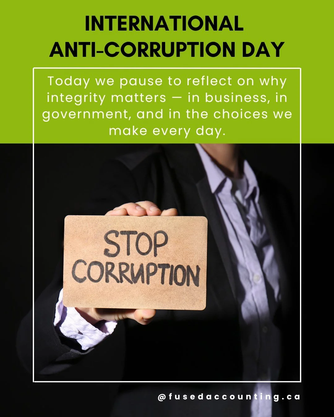 Since 2003, this day has been recognized worldwide to mark the adoption of the United Nations Convention against Corruption (UNCAC) &mdash; a global commitment to transparency, accountability, and fairness.

Corruption isn&rsquo;t just a political is