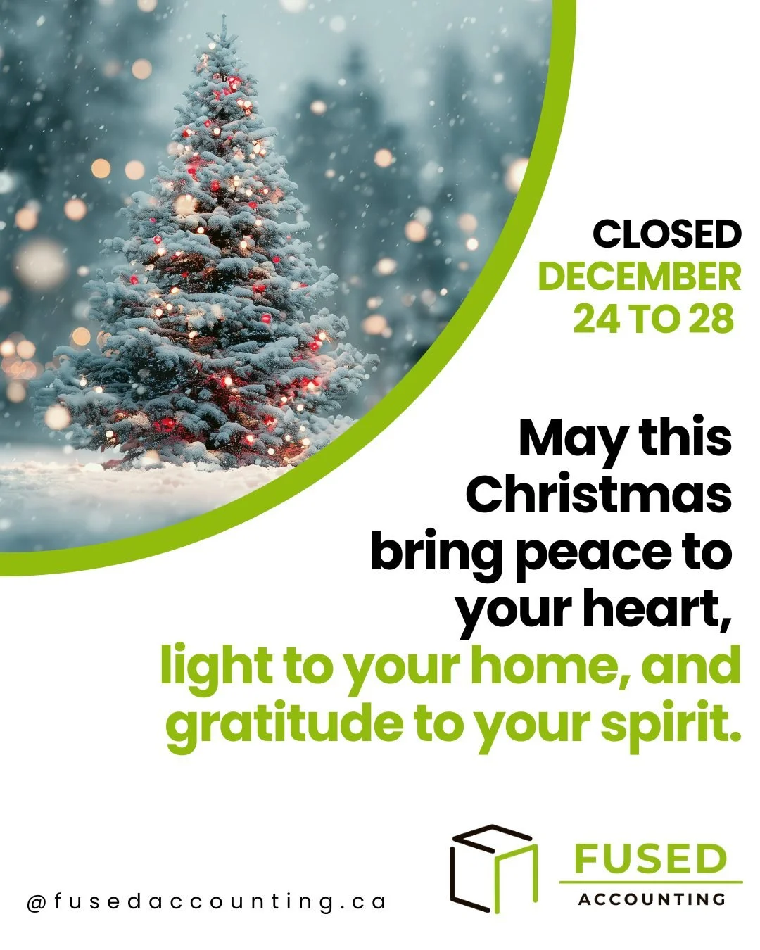 As Christmas approaches, our team will be taking time from December 24 to 28 to pause, reflect, and celebrate the true meaning of the season.

This is a time to honour our faith and to give thanks to a power greater than ourselves &mdash; for the ble