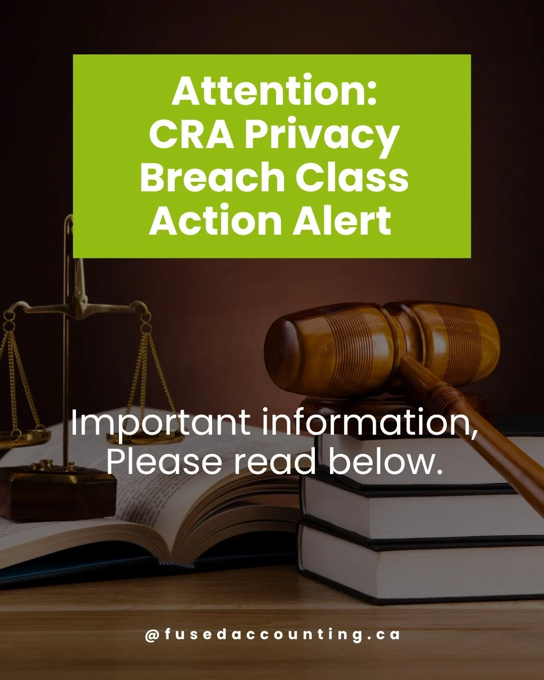 Are you affected by the CRA privacy breach? Important update: when logging into CRA's website, be cautious of the OPT-OUT notification. Opting out means you will be REMOVED from the class action lawsuit. 

To REGISTER and join the class action, pleas