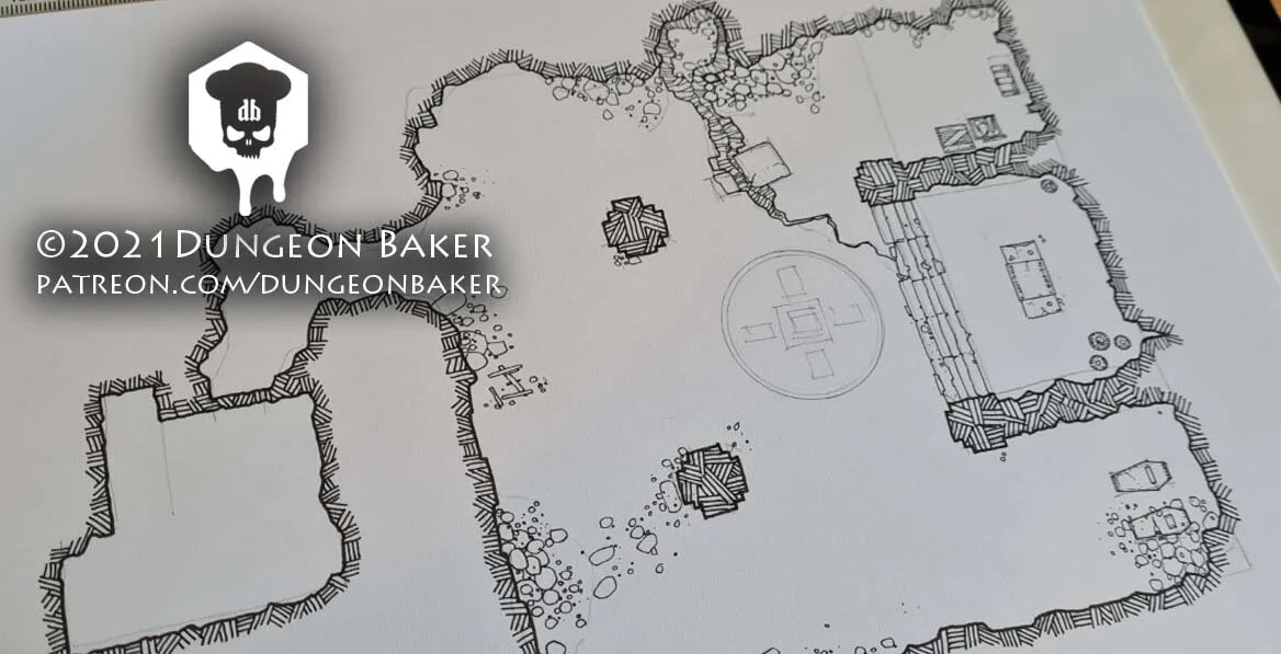 Step 3: The next stage is to add any objects, specific details, rocks etc. that will add character and overlay on top of any stone flooring