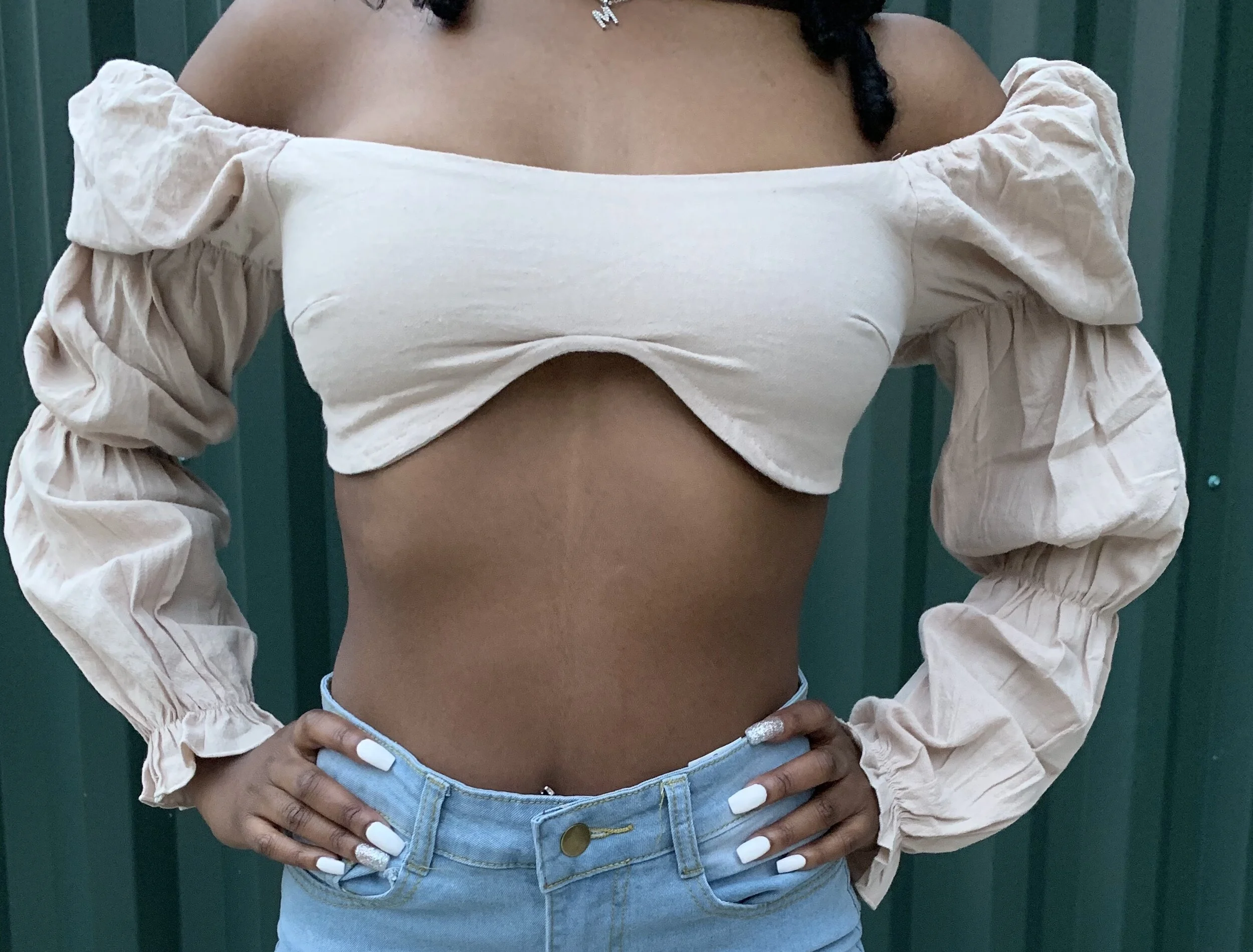 Sleeve Crop Top