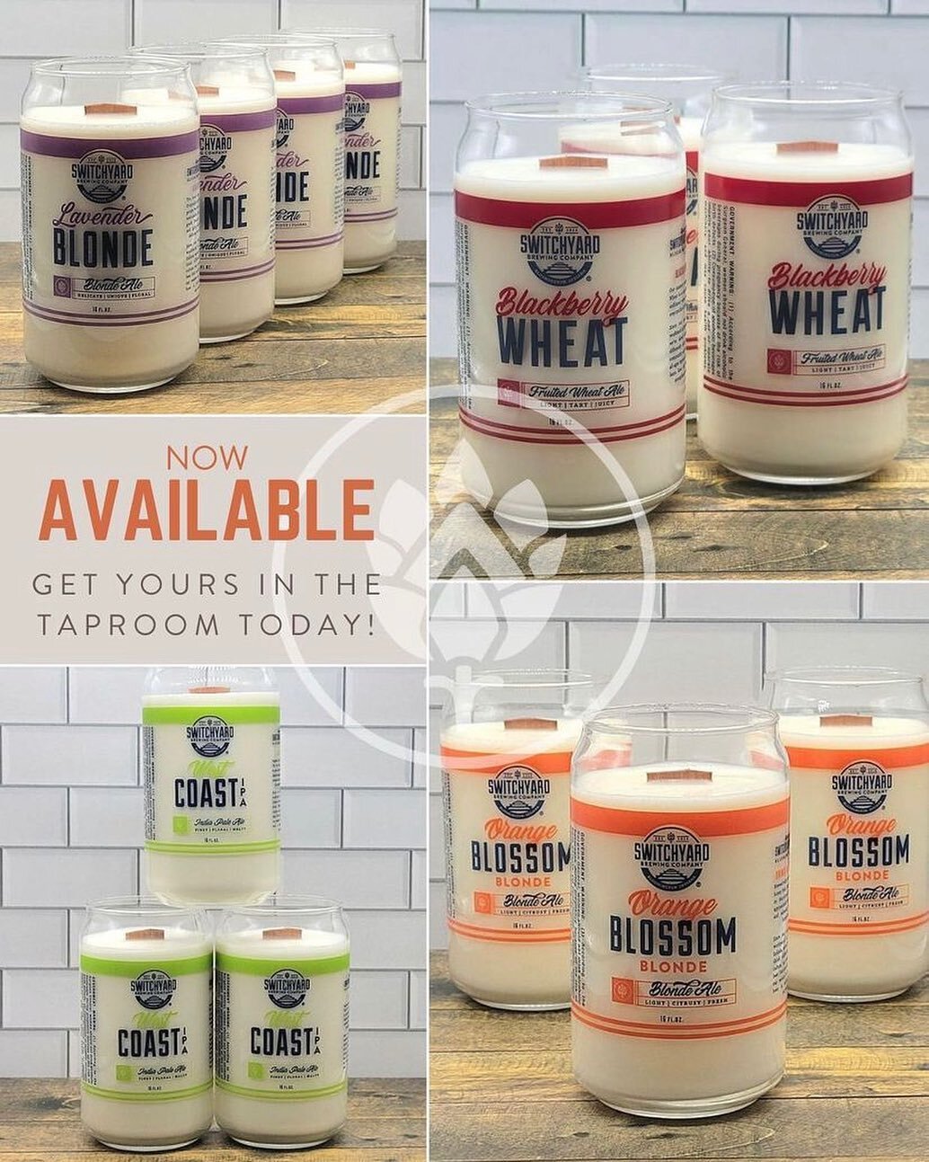 Now available @switchyardbrewing! Soy wax, wood wick candles that smell like their namesake handcrafted beer!

#candle #beer #beerlover #candlelover #lavender #orangeblossom #ipa #blackberry #bloomingtonindiana #localbusiness #collaboration @btown_bu