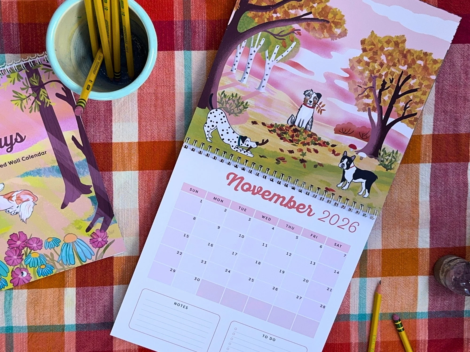 2026 Dog Days Illustrated Wall Calendar