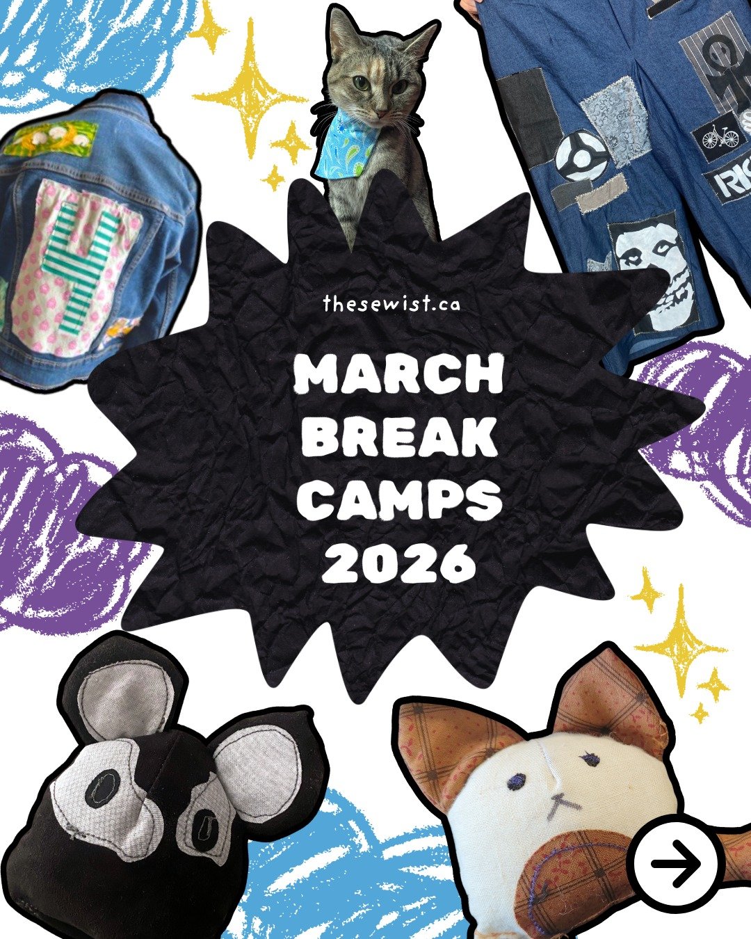 March Break camps are almost here ✂️🌞
Our sewing camps are hands-on, beginner-friendly, and full of fun. Swipe to explore the lineup and register online today! 

p.s. - if you sign up with a friend or sibling, you get a discount! 

 #SaintjohnNB #Se