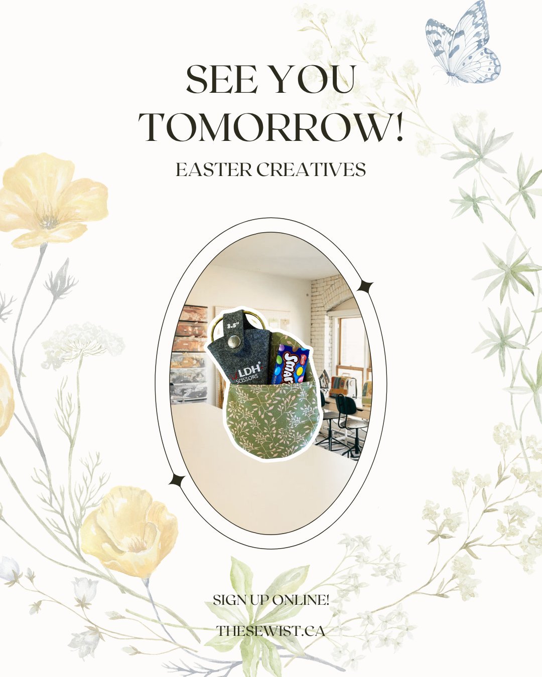 A little final reminder for Easter Creatives 🐰
The studio is all set and we&rsquo;re excited to spend the day making together!

 #uptownsaintjohn #SaintjohnNB #sewingworkshop