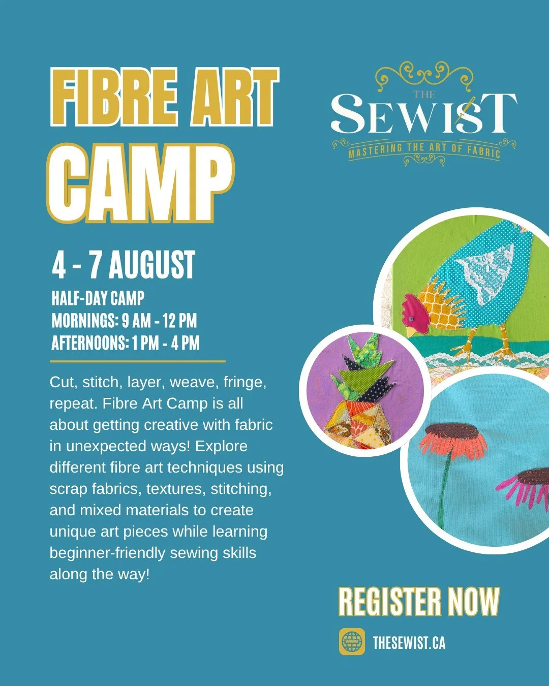 Still looking for summer plans? Our kids camps are filling up, but we&rsquo;ve still got spots open in Fibre Art Camp + Re-fashion Camp! ✂️☀️

From textile art and fabric experiments to mending, altering, and reworking clothes into something totally 