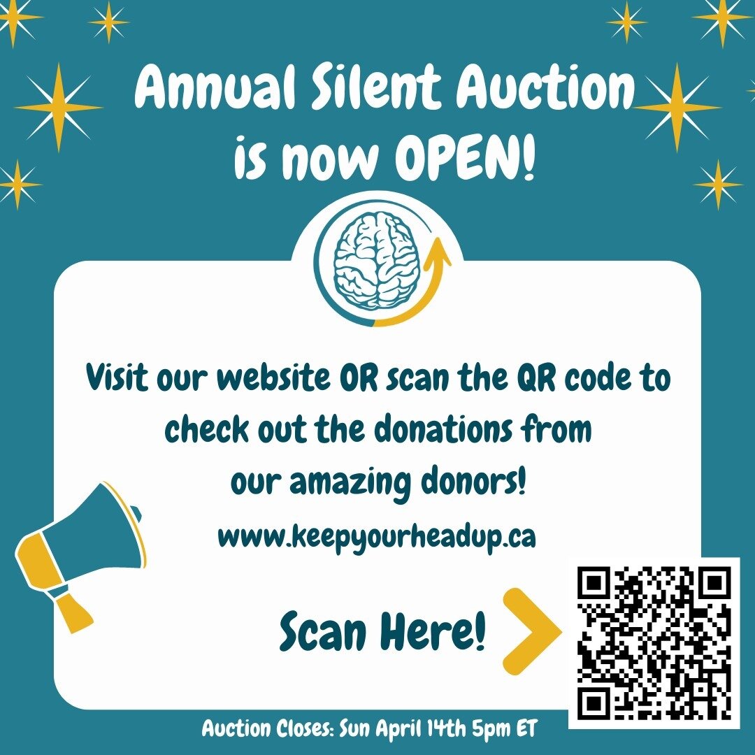 Join us in celebrating our Annual Silent Auction! 🎉

Our virtual event is now LIVE, with 100% of proceeds supporting our free programs for those affected by traumatic brain injury, including concussion. 🧠

This year, our goal is to raise $10,000!

