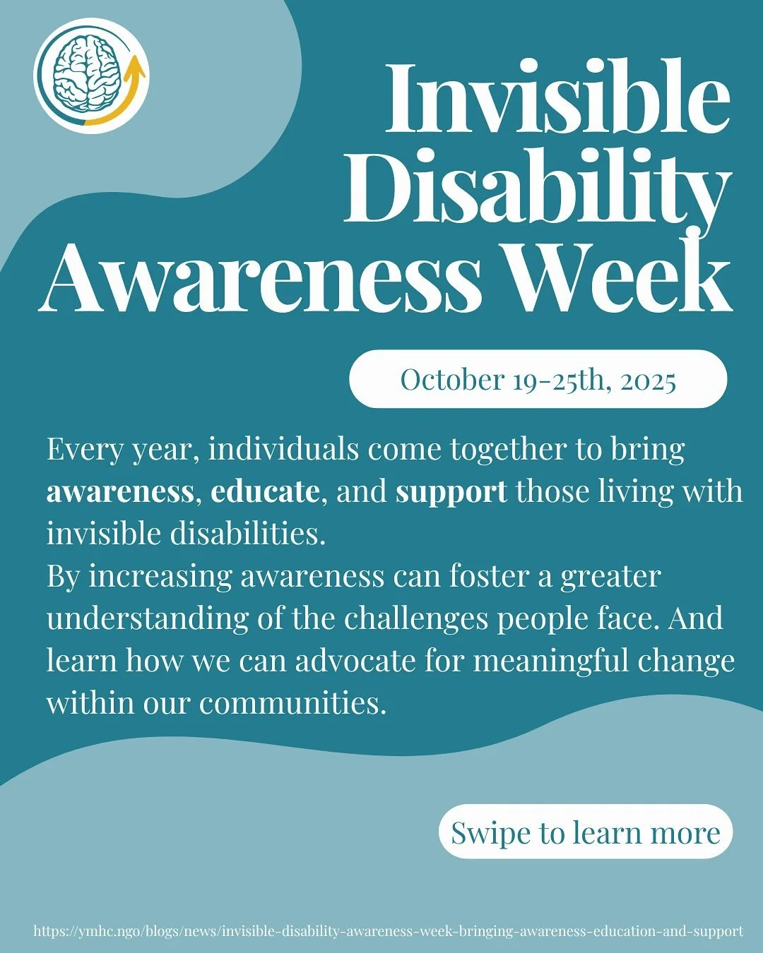 πΏ Invisible Disability Awareness Week | October 19–25, 2025
Not all disabilities can be seen — but every experience deserves to be understood. π
This week, we raise awareness for individuals living with invisible disabilities, includi
