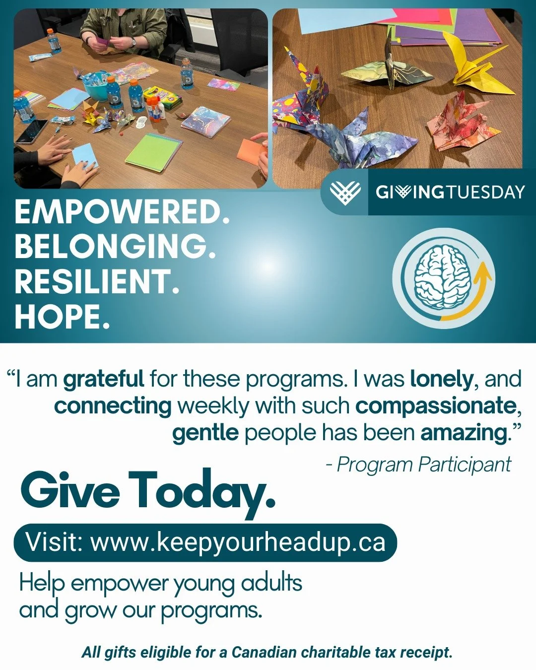 Today is #GivingTuesday and you have the power to expand access to free programs for individuals living with traumatic brain injury. 💛

All our programs are 100% free, and without donors like you who believe in our mission, this work wouldn&rsquo;t 