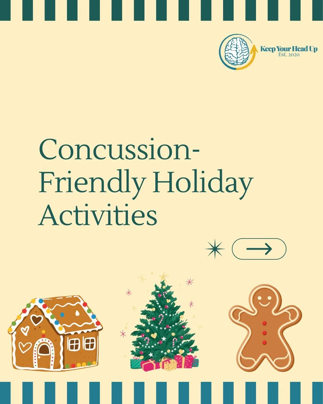🎄 Concussion-Friendly Holiday Activities 🎄
The holidays don&rsquo;t have to be loud or overwhelming. Gentle, low-stim activities can help you stay present, creative, and connected&mdash;without pushing your limits. From calming crafts and cozy movi