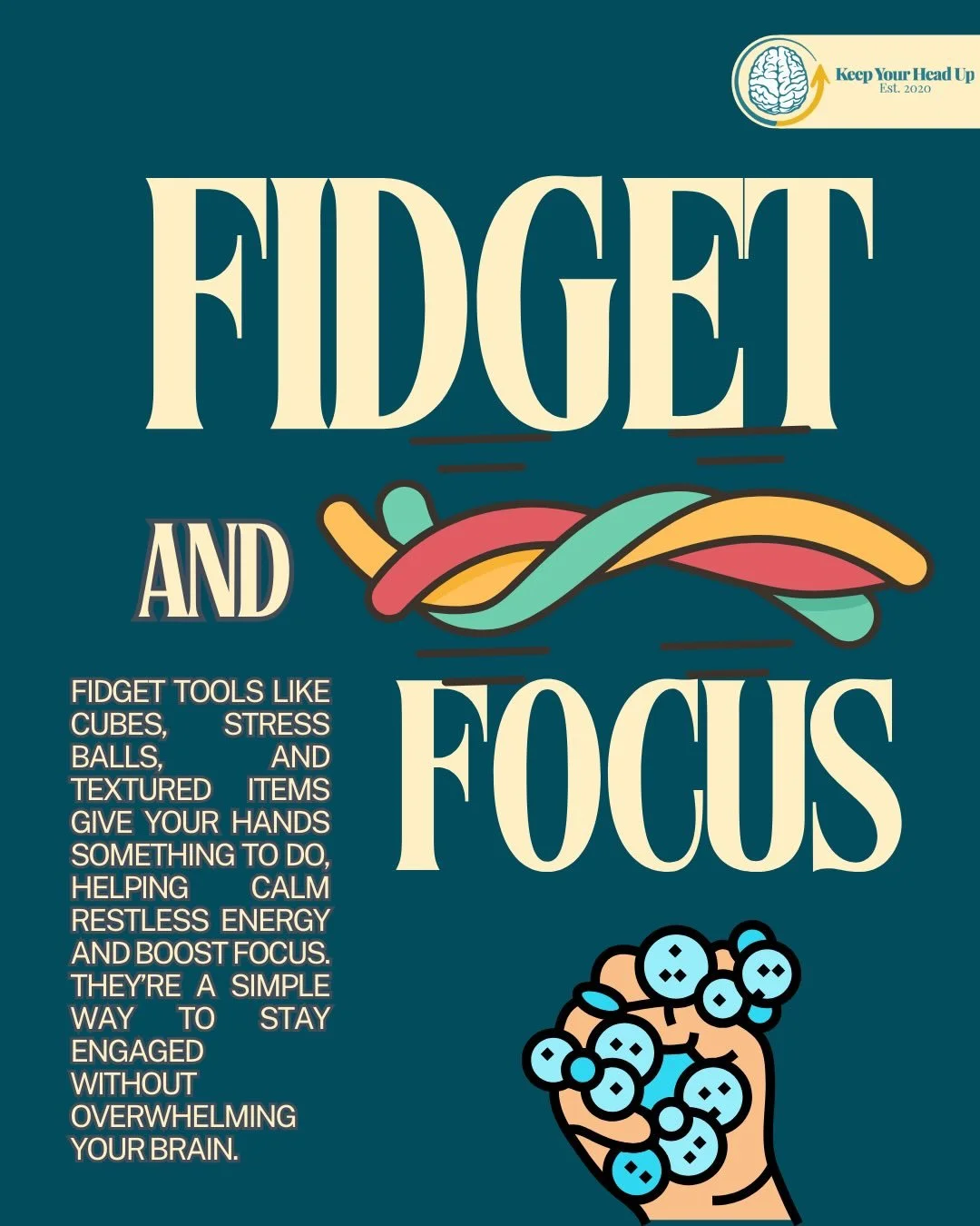 Sometimes keeping your hands busy helps your mind stay focused 🧠✨
Fidget tools like cubes, stress balls, and textured items can channel restless energy, reduce tension, and support concentration without overwhelming your brain. Small sensory input =