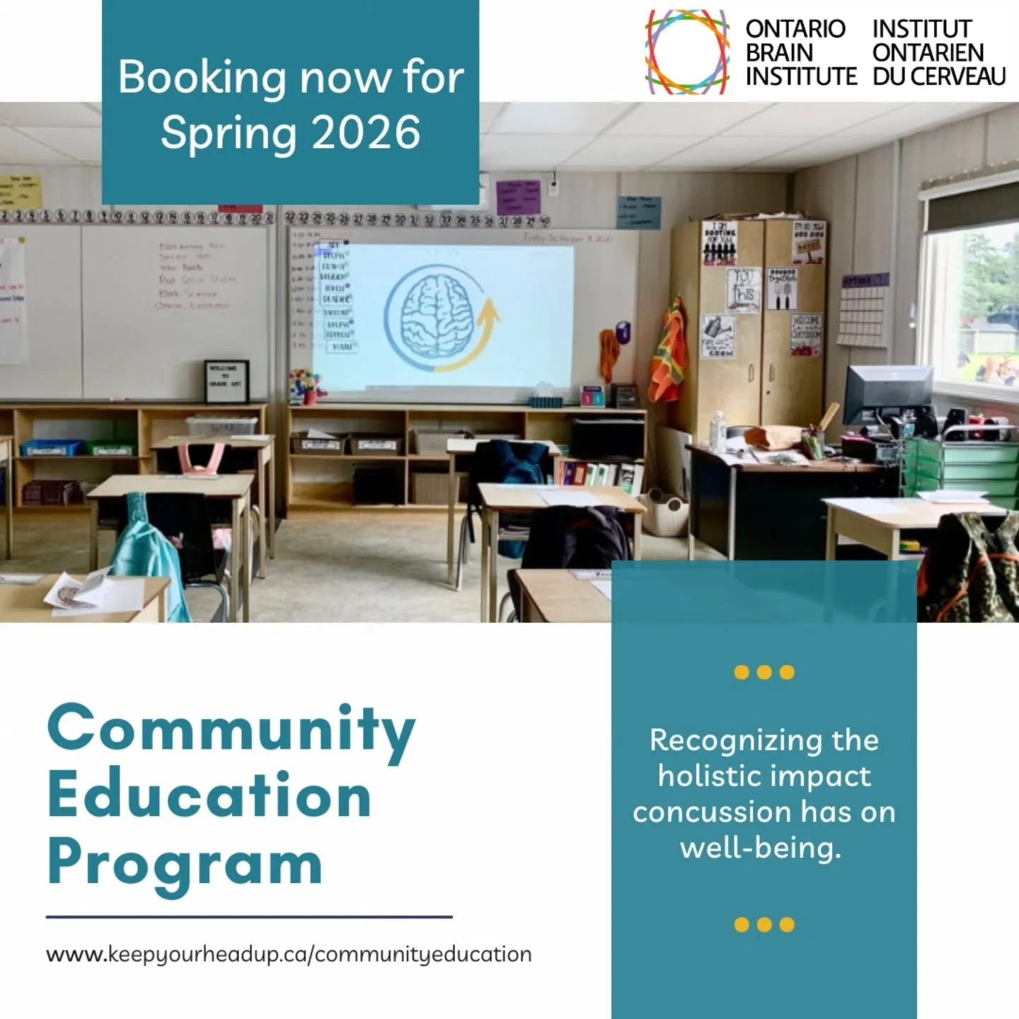 Now Booking for 2026 🧠📚

Our Community Education Program takes a proactive, holistic approach to concussion awareness &mdash; exploring the social, environmental, and cognitive impacts, and how we can build more supportive communities.

Educators a