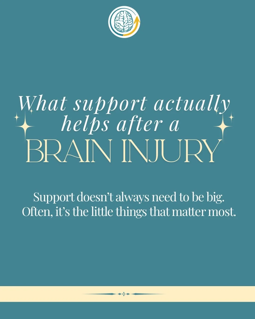 What support actually helps after a brain injury? 🧠💙

Support doesn&rsquo;t always need to be big. Often, it&rsquo;s the little things that matter most.

✨ Listening without trying to &ldquo;fix&rdquo; things
✨ Being patient with unpredictable reco
