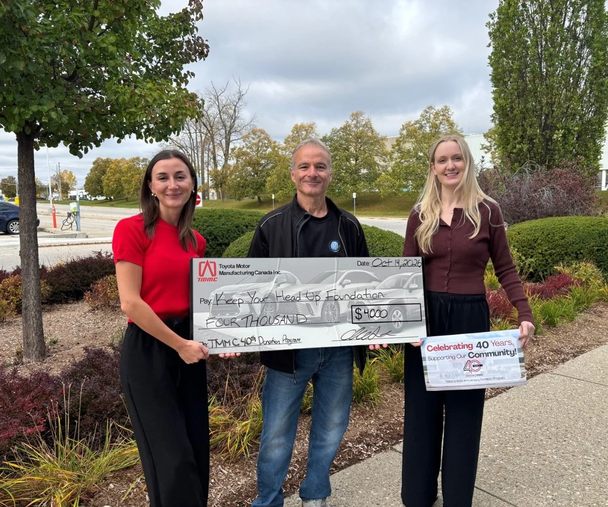 We&rsquo;re excited to share that Keep Your Head Up Foundation has been selected as 1 of 40 organizations to receive a $4,000 donation through Toyota&rsquo;s 40th Anniversary Donation Program! 🎉

This donation will help us continue providing concuss