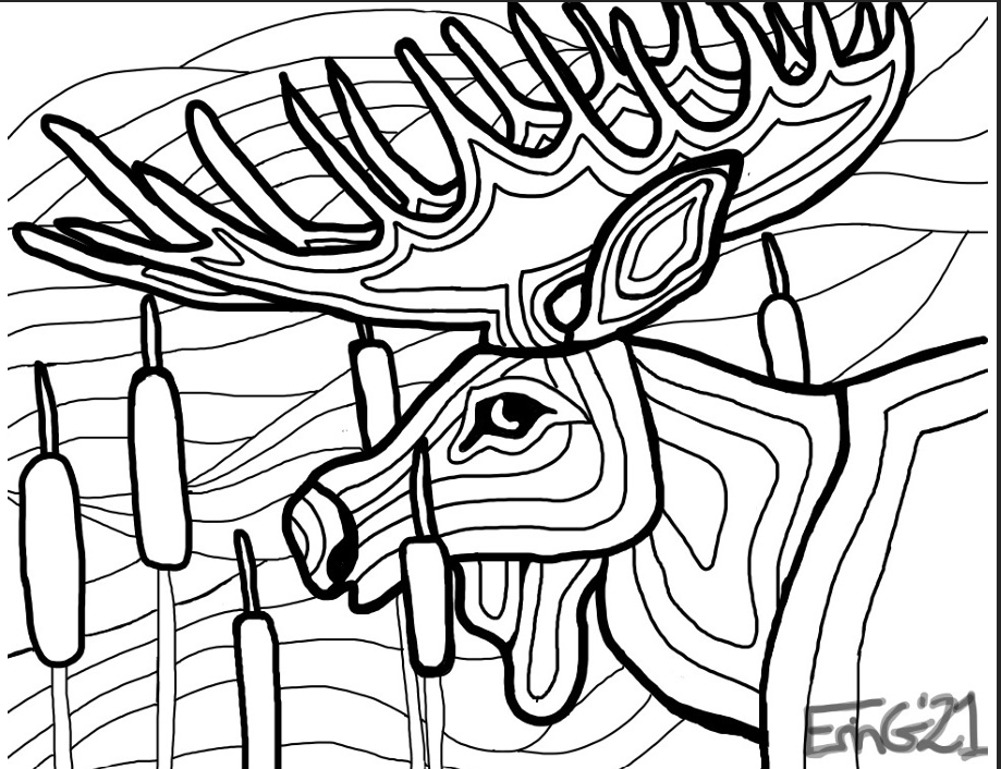 Moose Colouring Page (Erin G.)