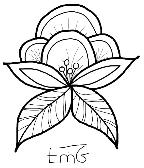 Large Flower Colouring Page (Erin G.)