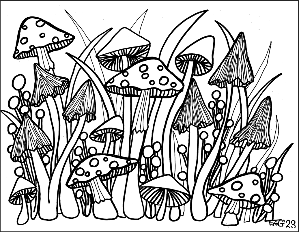 Mushrooms Colouring Page (Erin G.)