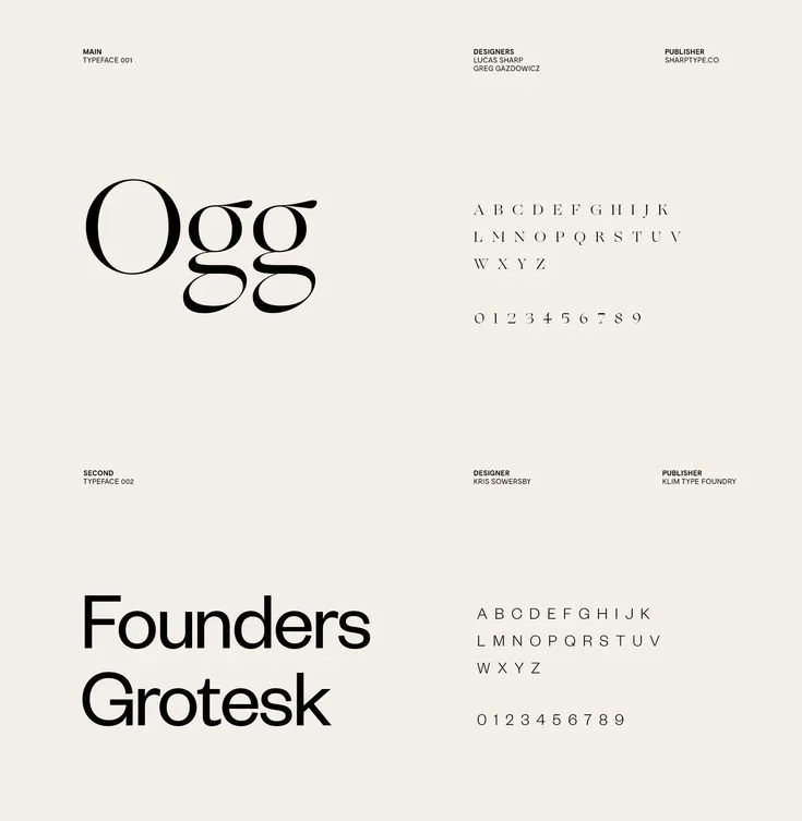 Serif and sans-serif fonts for luxury candle branding with clean, minimalist typography.