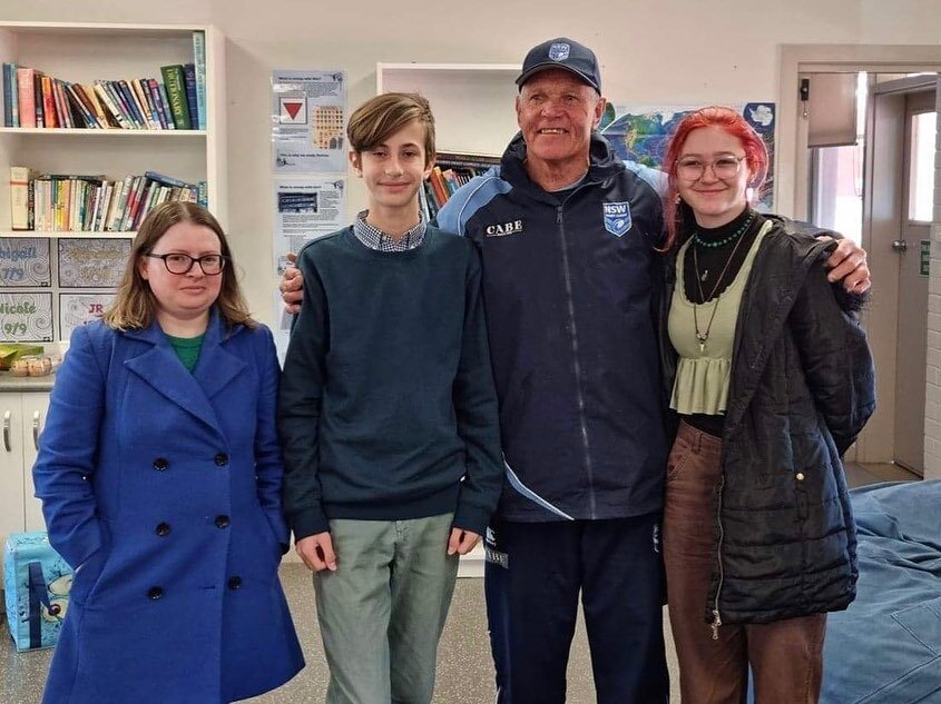 Academy Year 10 Community Problem Solvers Finn and Sovanah interviewed Ronnie Gibbs and Riverbank Frank today to add to their podcast series that shares Elders lived histories. This partnership project with @csudubbo is an amazing way to share Elders