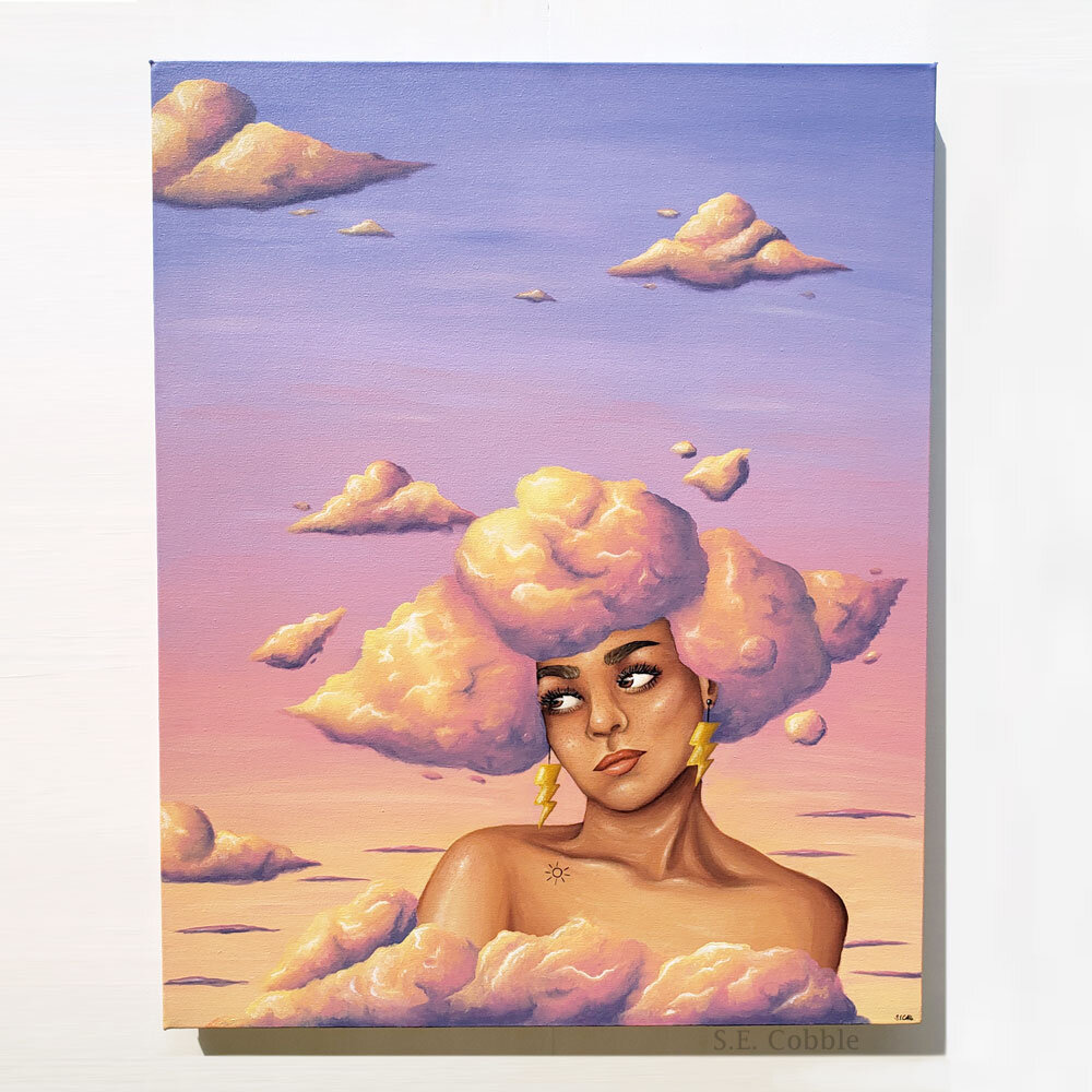 "Zenith". 2021. Oil on stretched canvas. 24"x30"