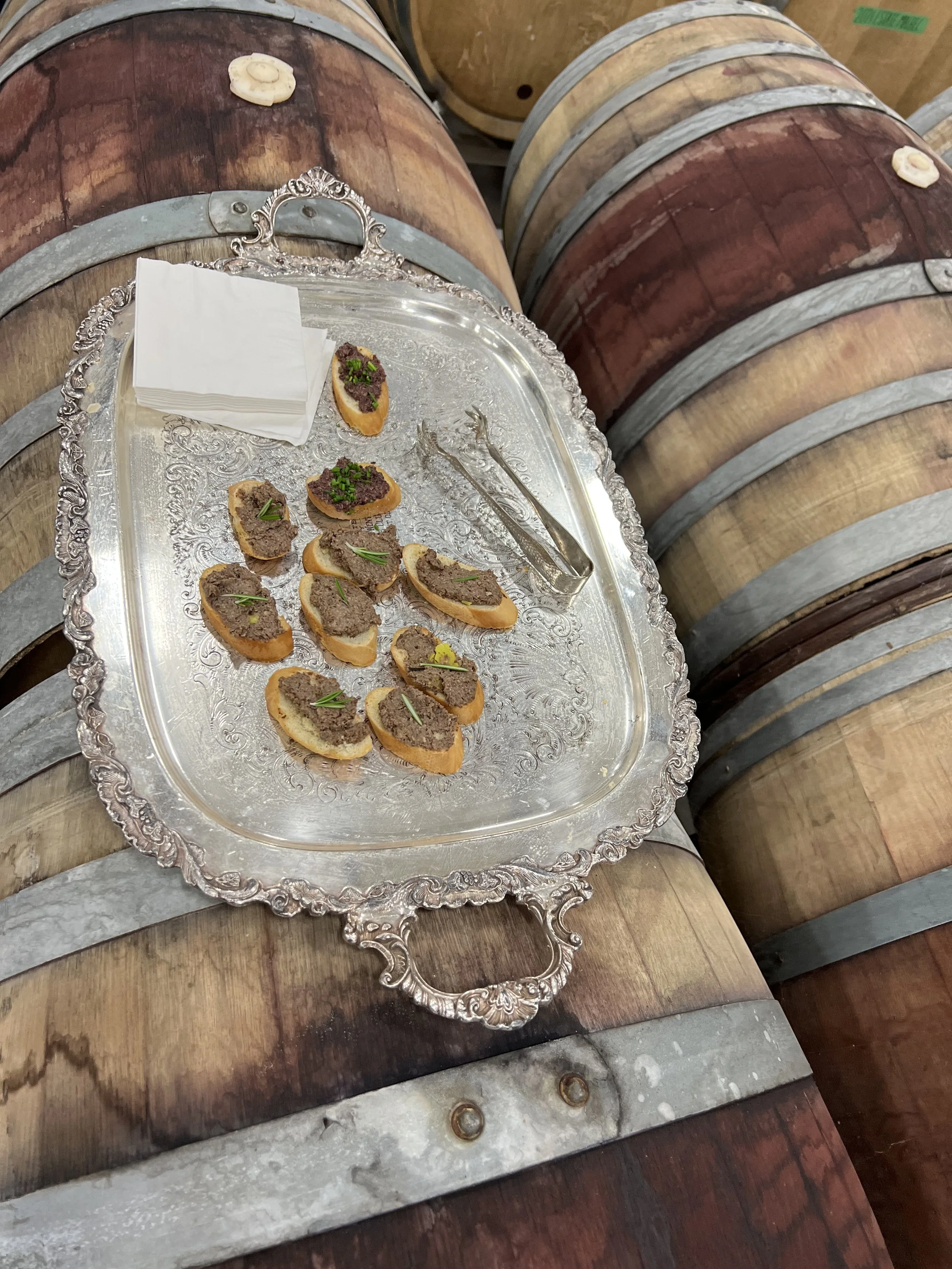 Canapé on a barrel.jpeg