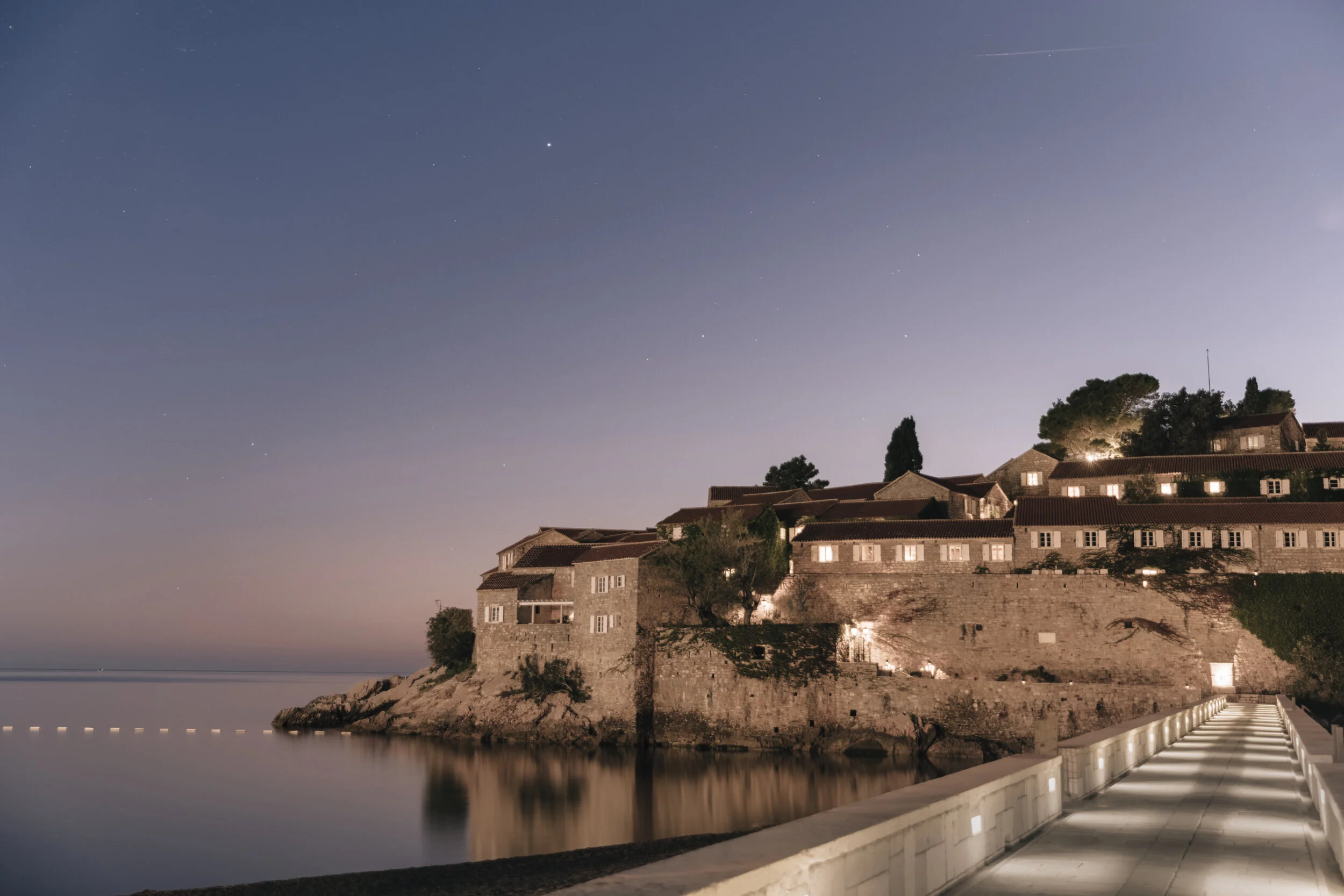 Aman Sveti Stefan, Montenegro - Property - Sveti Stefan at dusk _High Res_26622.jpg