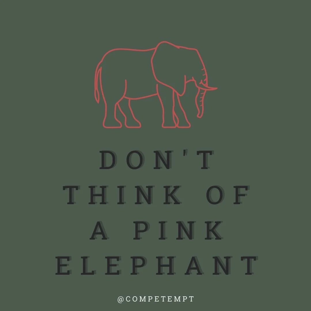 🐘 Did you think of a pink elephant? 🐘
.
Controlling your mind can be difficult. How we speak to ourselves directs our focus, our focus controls our thoughts, which influences how we feel. 
.
if you tell yourself you&rsquo;re angry about your last p